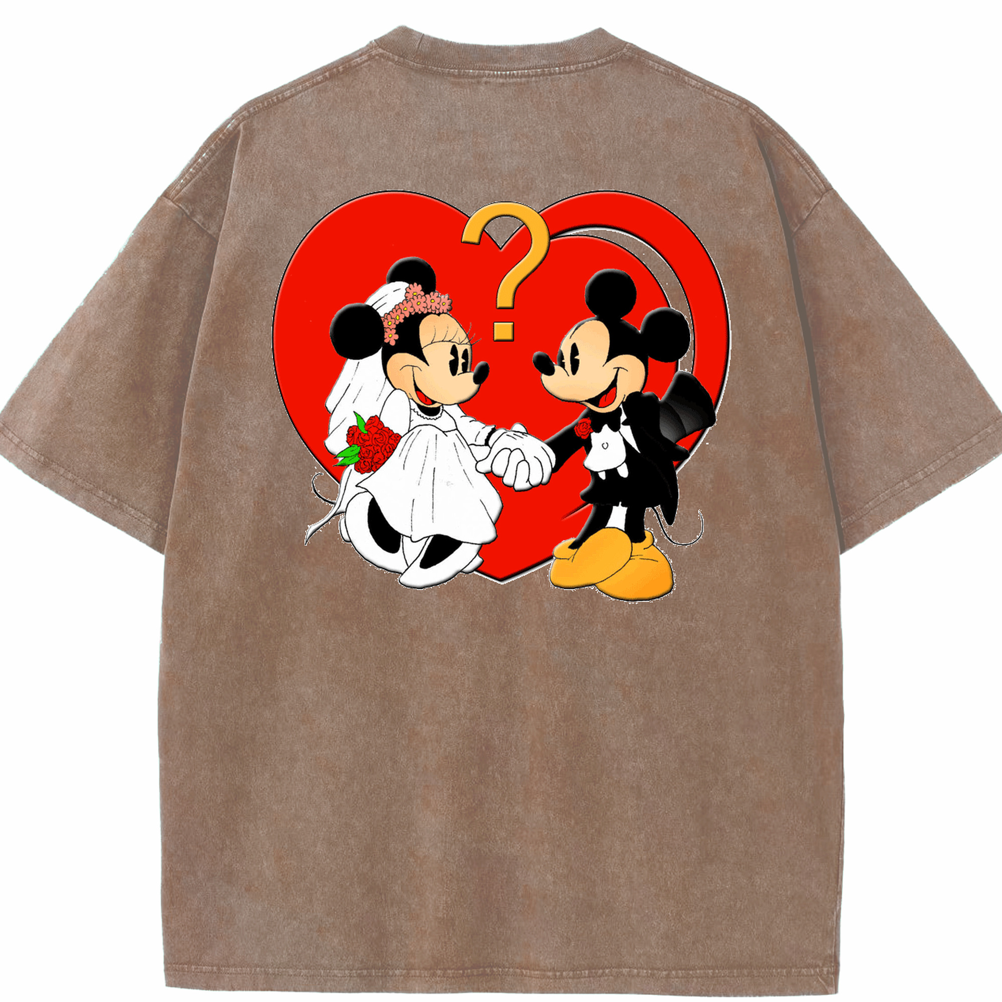 （画像用） ミッキーマウス Mickey Mouse 綿100% ヴィンテージ風 半袖Tシャツ（背面プリント）