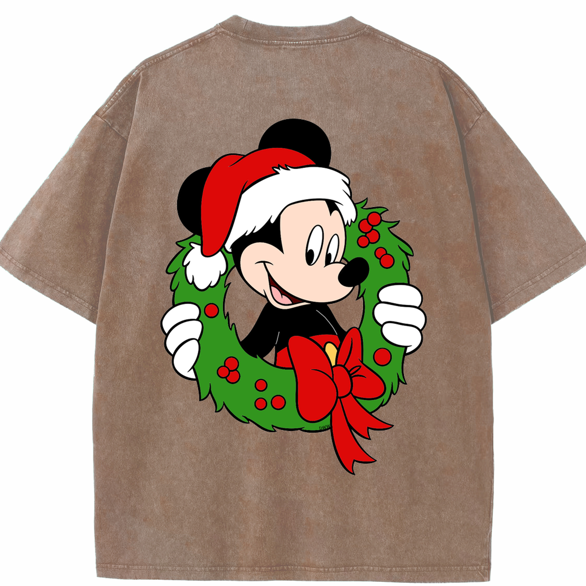 （画像用） ミッキーマウス Mickey Mouse 綿100% ヴィンテージ風 半袖Tシャツ（背面プリント）