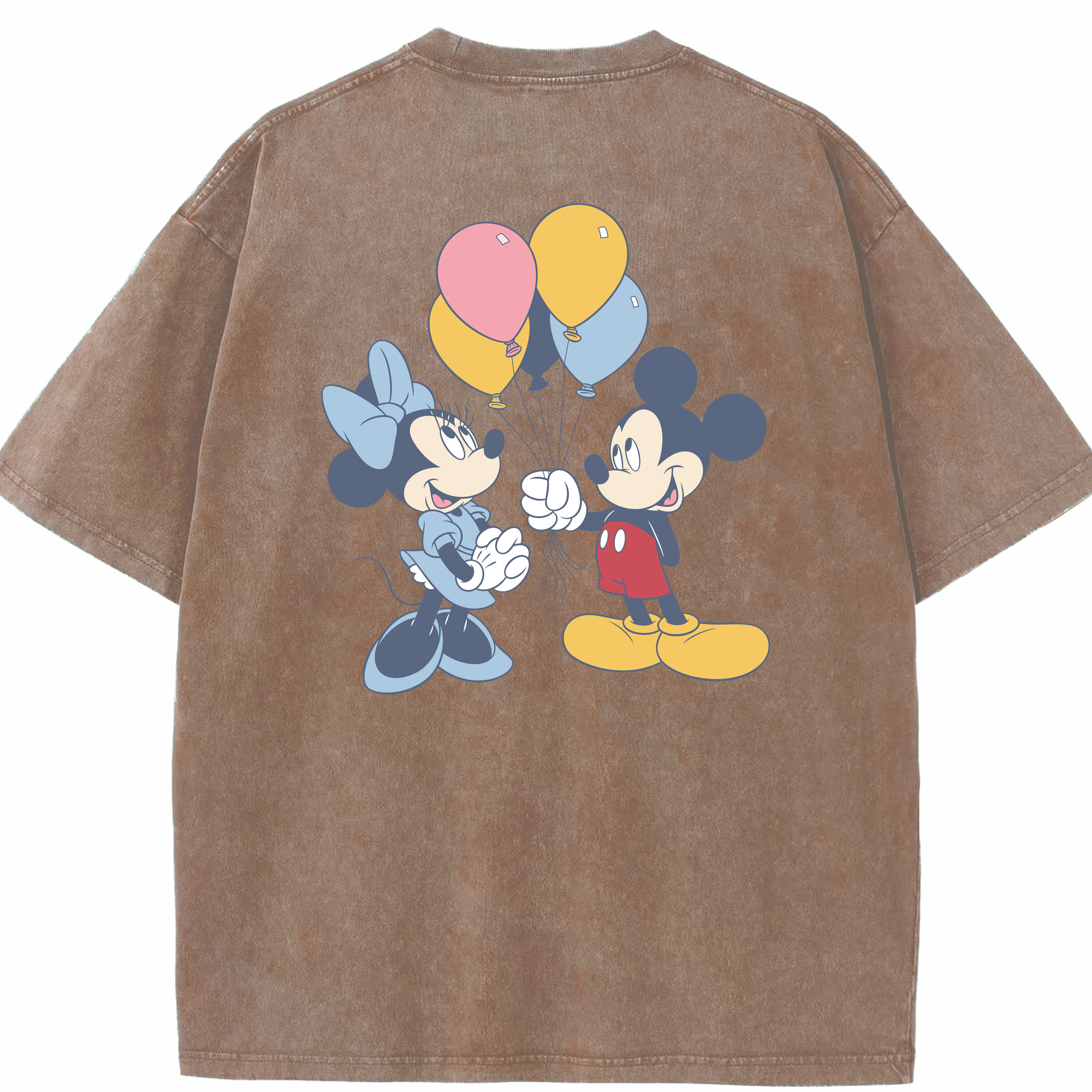 （画像用） ミッキーマウス Mickey Mouse 綿100% ヴィンテージ風 半袖Tシャツ（背面プリント）