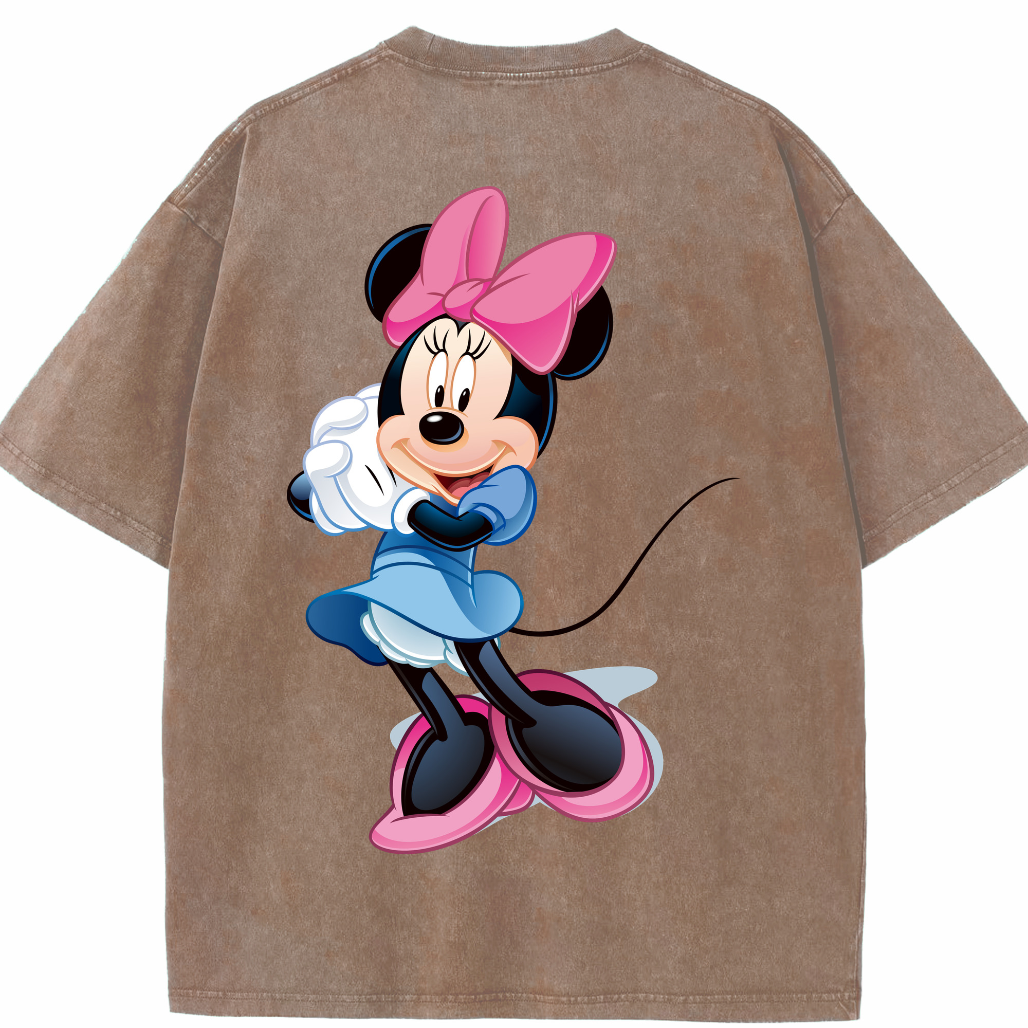 （画像用） ミッキーマウス Mickey Mouse 綿100% ヴィンテージ風 半袖Tシャツ（背面プリント）