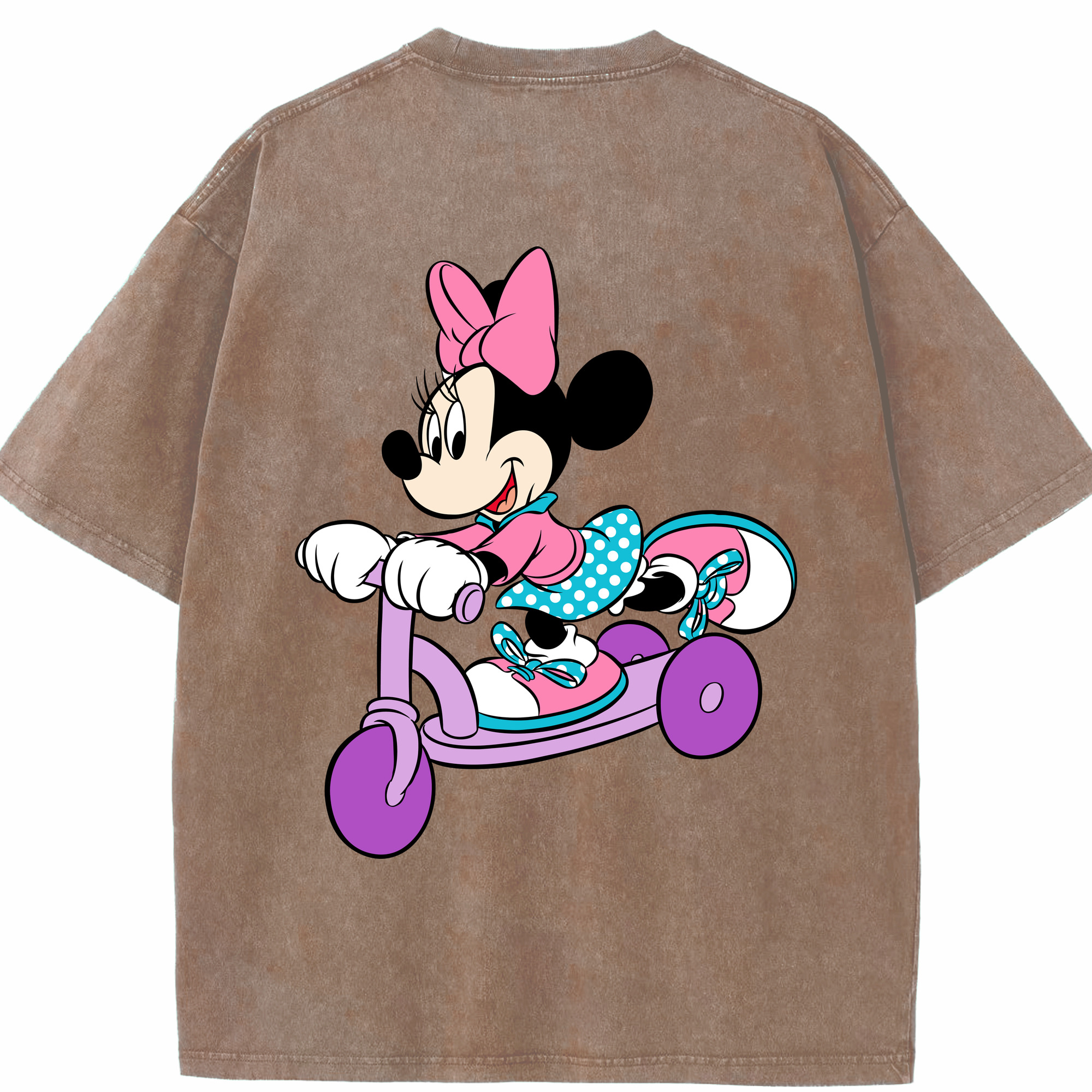 （画像用） ミッキーマウス Mickey Mouse 綿100% ヴィンテージ風 半袖Tシャツ（背面プリント）