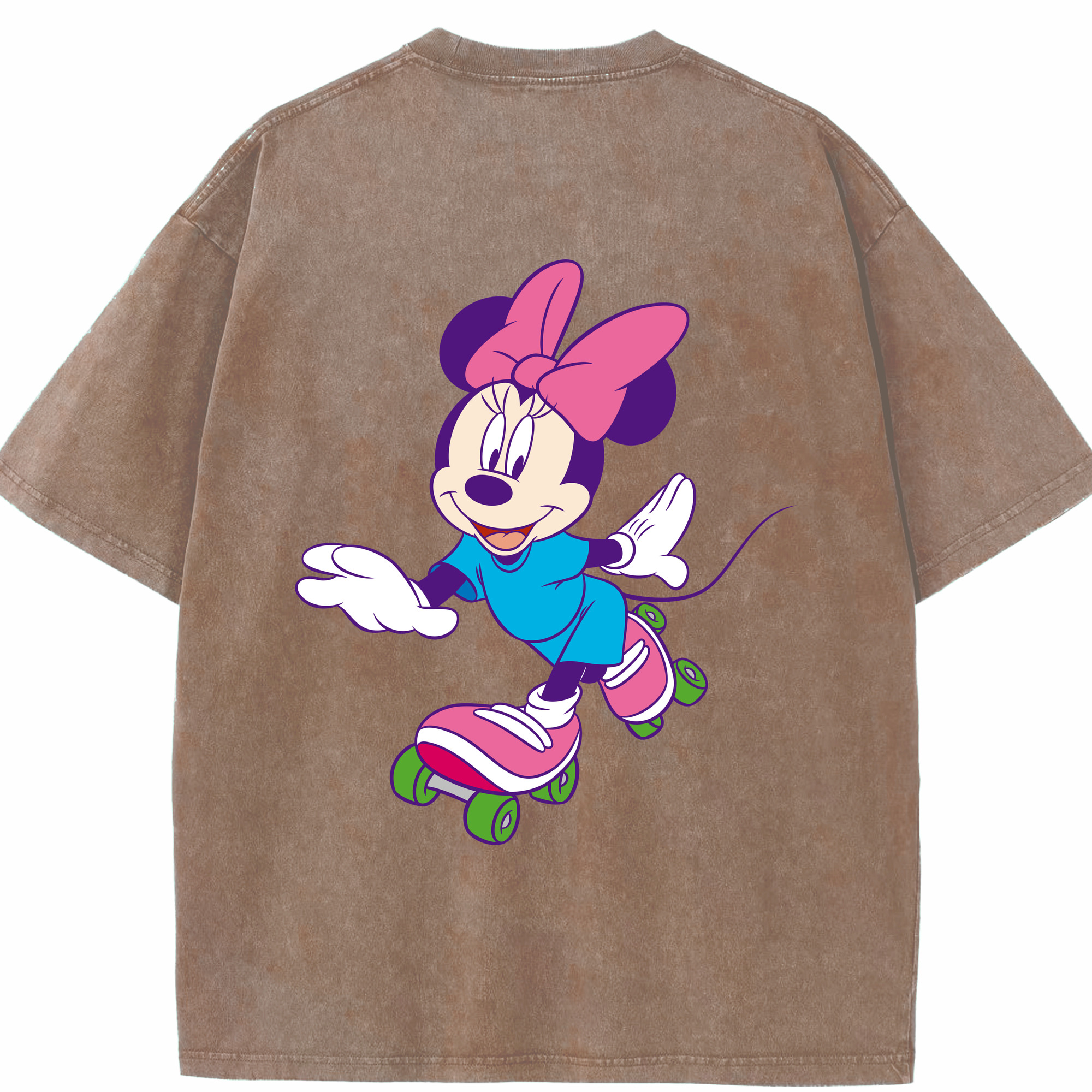 （画像用） ミッキーマウス Mickey Mouse 綿100% ヴィンテージ風 半袖Tシャツ（背面プリント）