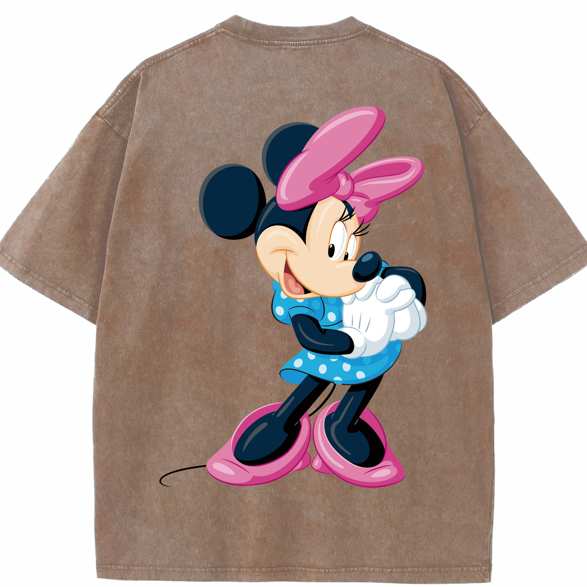 （画像用） ミッキーマウス Mickey Mouse 綿100% ヴィンテージ風 半袖Tシャツ（背面プリント）