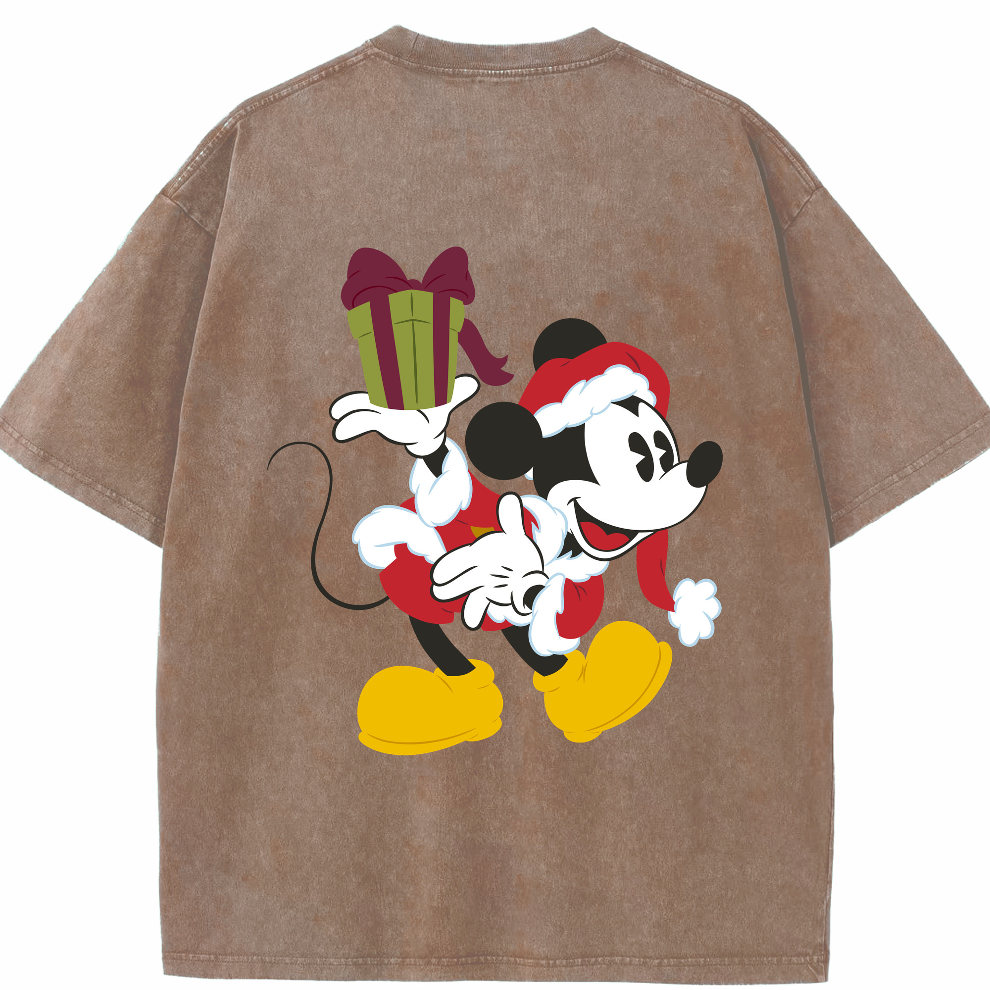 （画像用） ミッキーマウス Mickey Mouse 綿100% ヴィンテージ風 半袖Tシャツ（背面プリント）