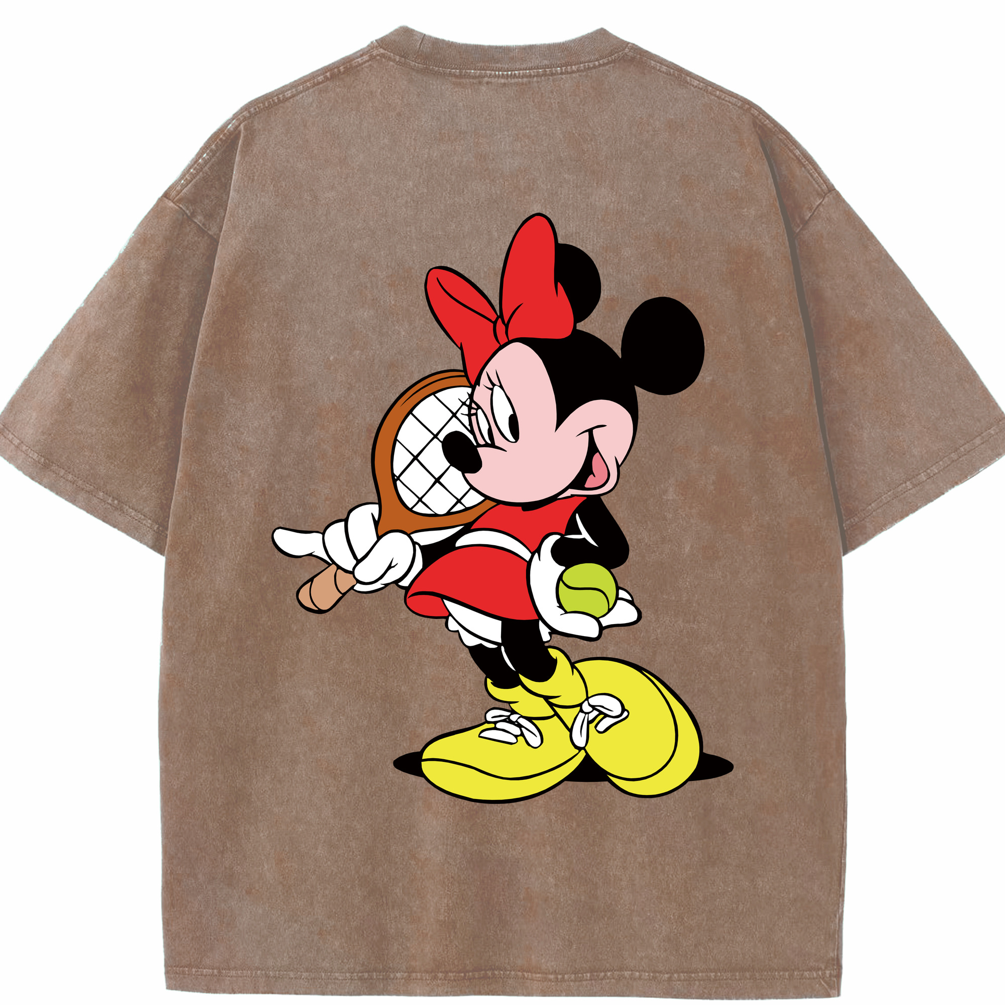 （画像用） ミッキーマウス Mickey Mouse 綿100% ヴィンテージ風 半袖Tシャツ（背面プリント）