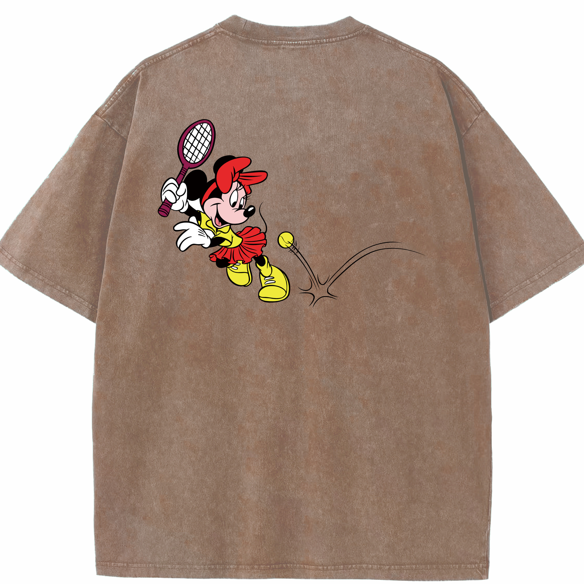 （画像用） ミッキーマウス Mickey Mouse 綿100% ヴィンテージ風 半袖Tシャツ（背面プリント）