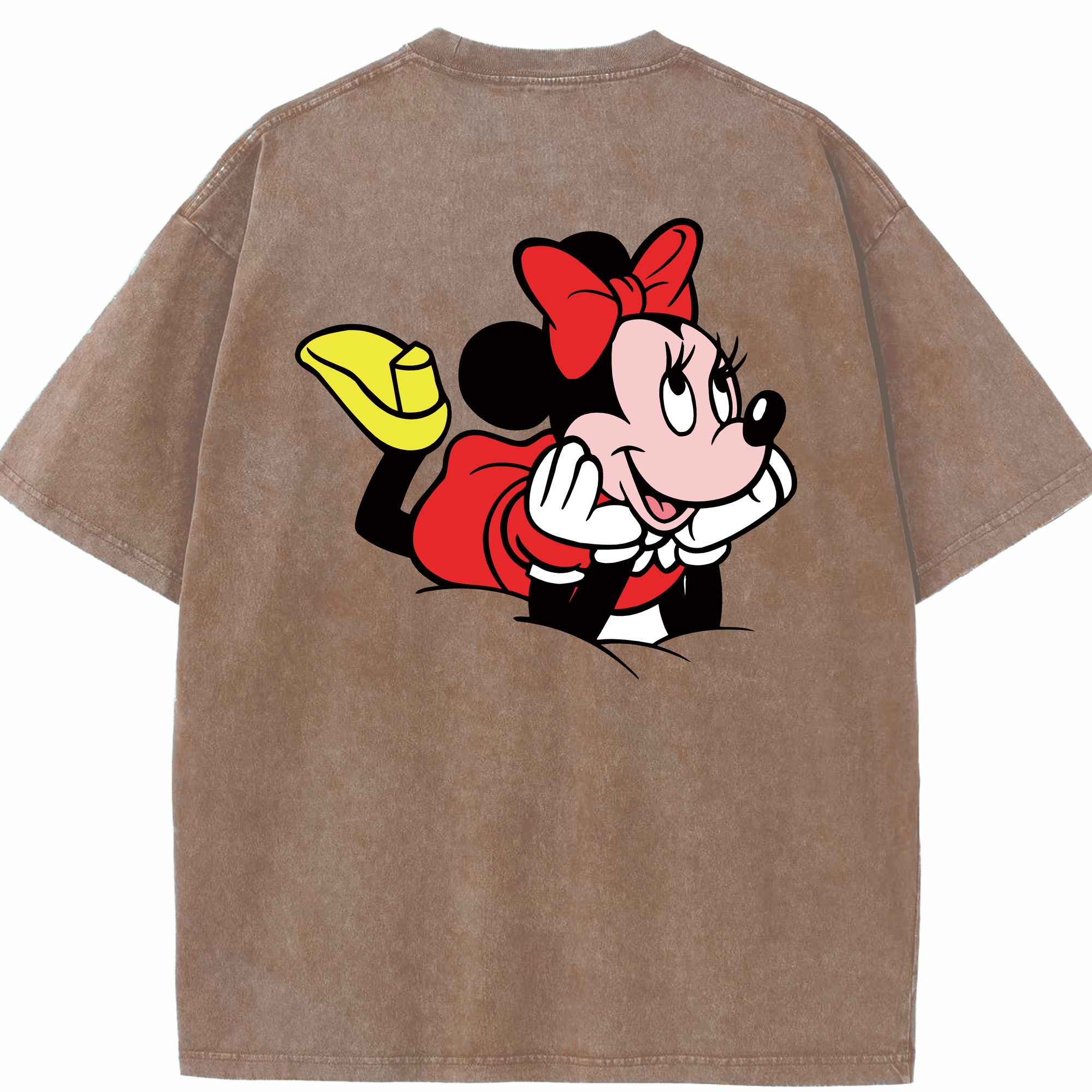 （画像用） ミッキーマウス Mickey Mouse 綿100% ヴィンテージ風 半袖Tシャツ（背面プリント）
