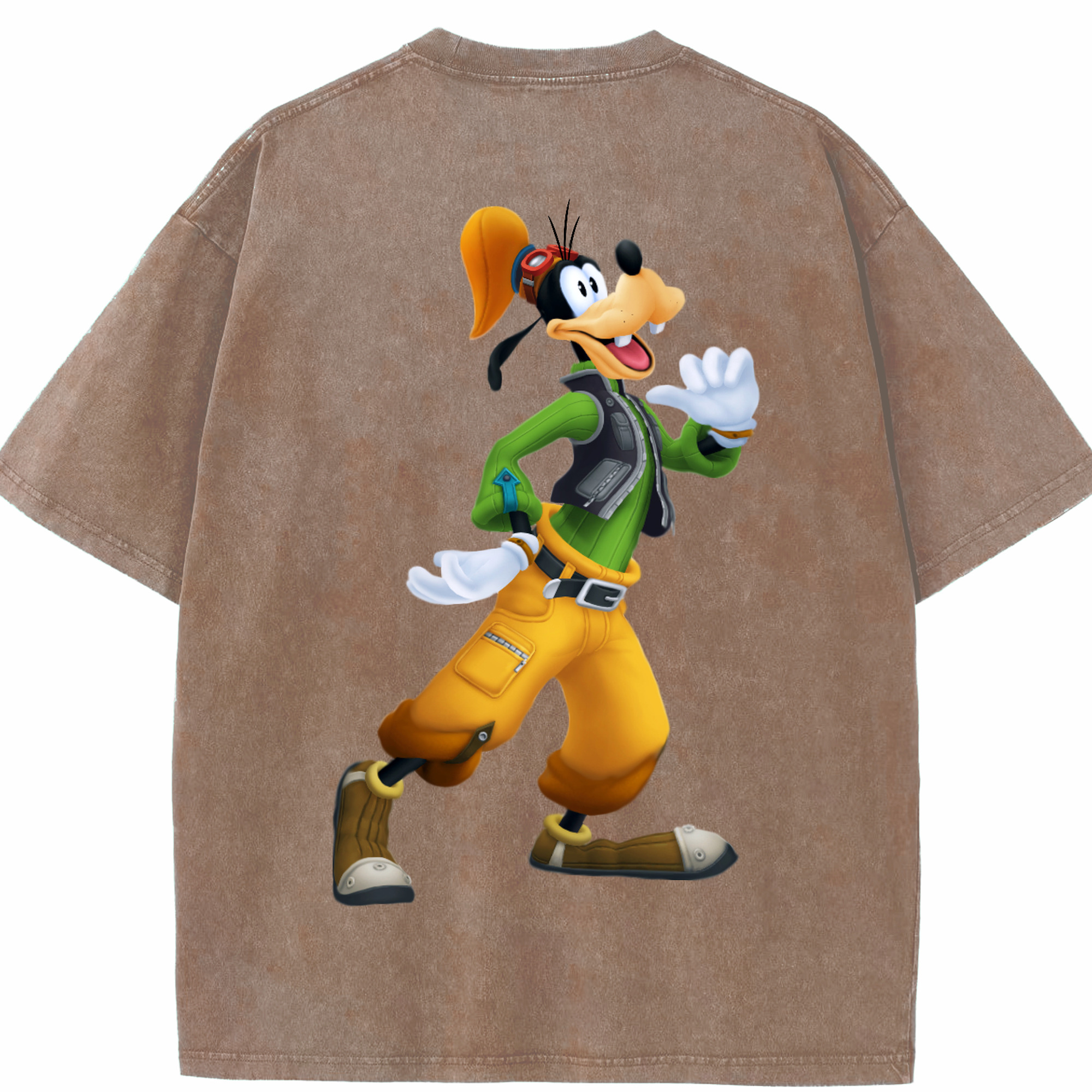 （画像用） ミッキーマウス Mickey Mouse 綿100% ヴィンテージ風 半袖Tシャツ（背面プリント）