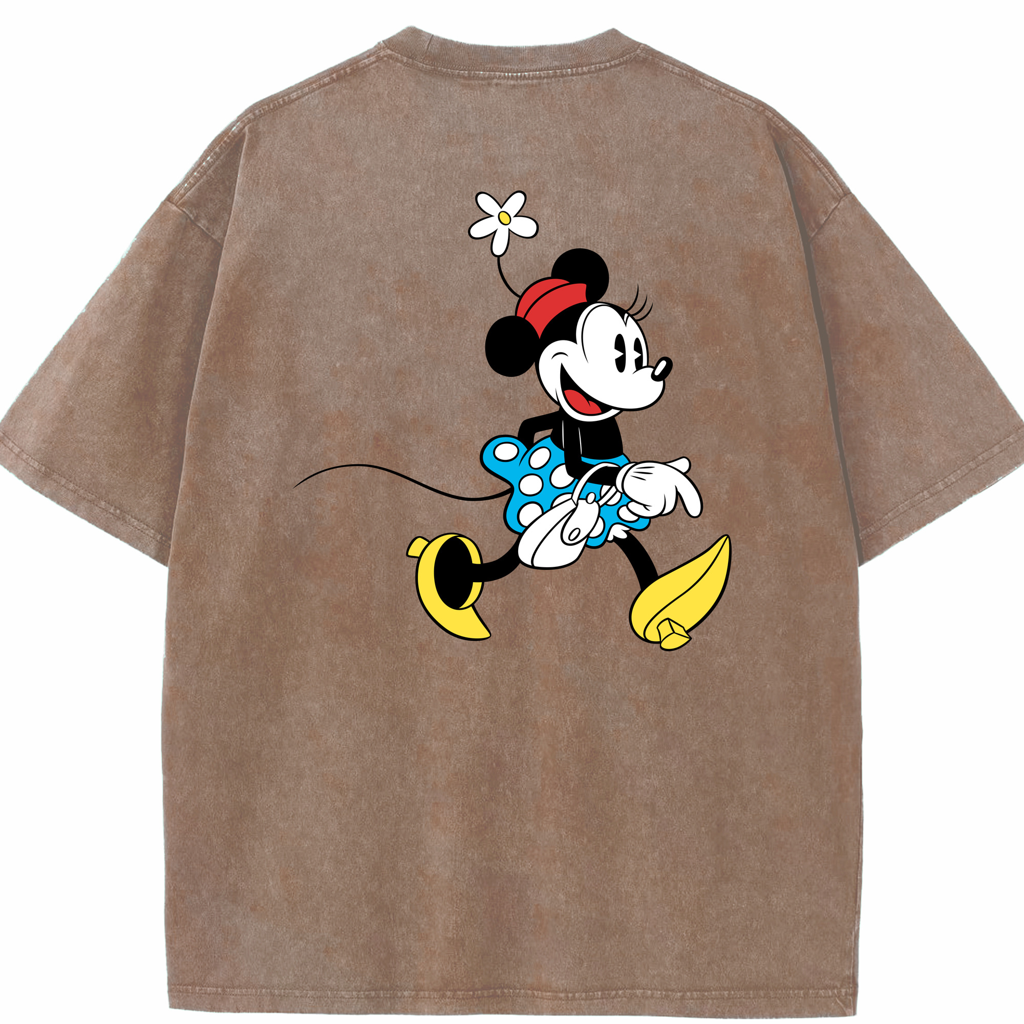 （画像用） ミッキーマウス Mickey Mouse 綿100% ヴィンテージ風 半袖Tシャツ（背面プリント）