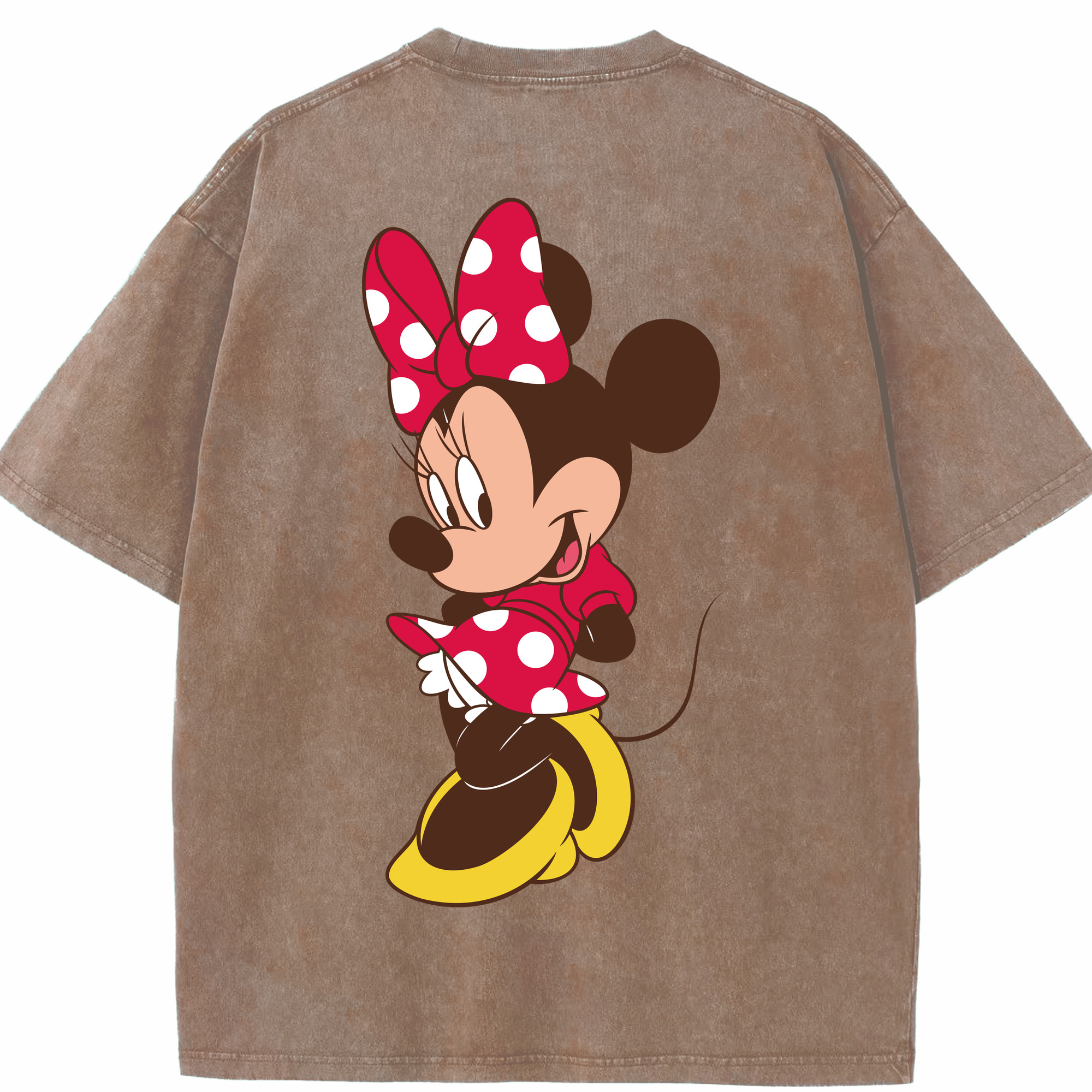 （画像用） ミッキーマウス Mickey Mouse 綿100% ヴィンテージ風 半袖Tシャツ（背面プリント）