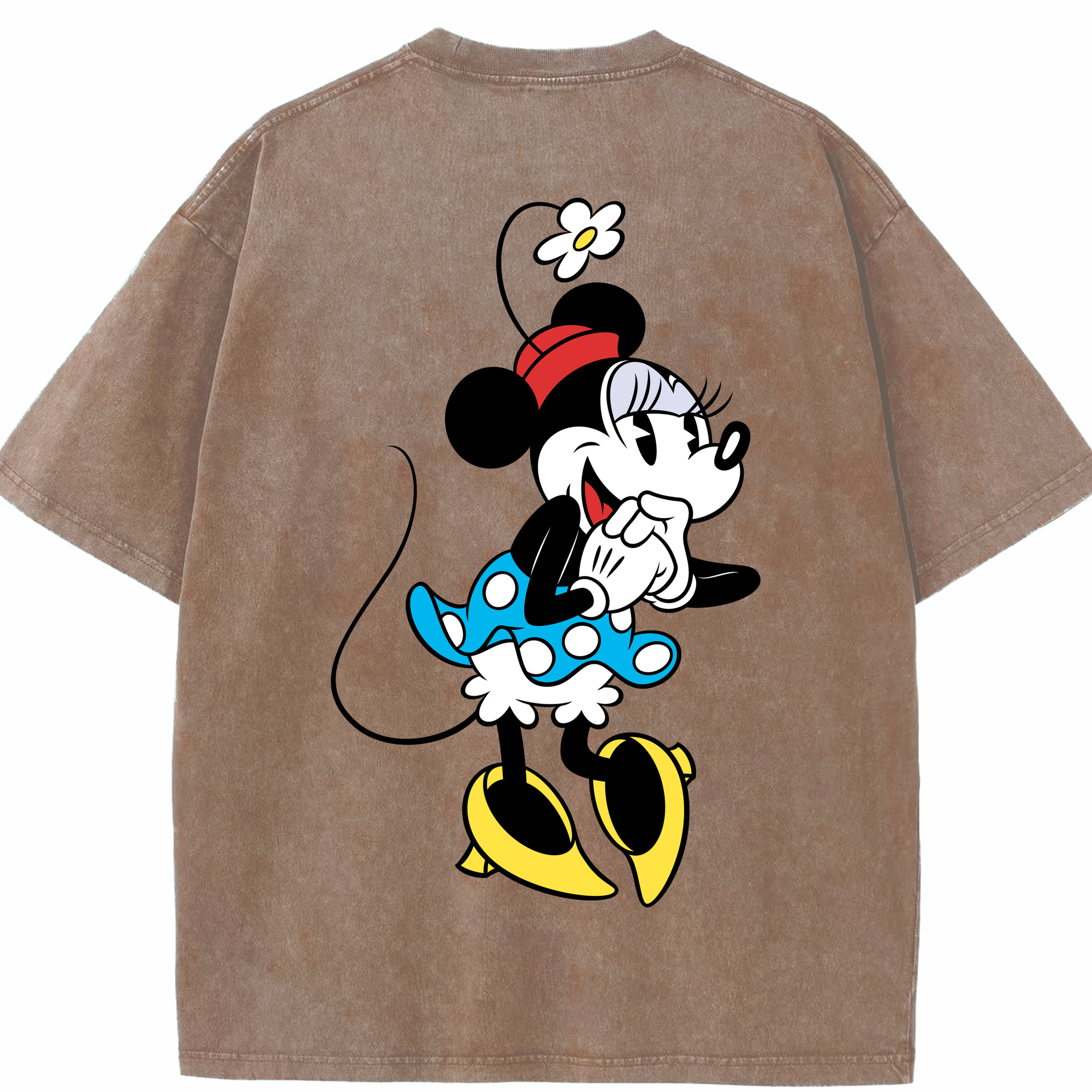 （画像用） ミッキーマウス Mickey Mouse 綿100% ヴィンテージ風 半袖Tシャツ（背面プリント）
