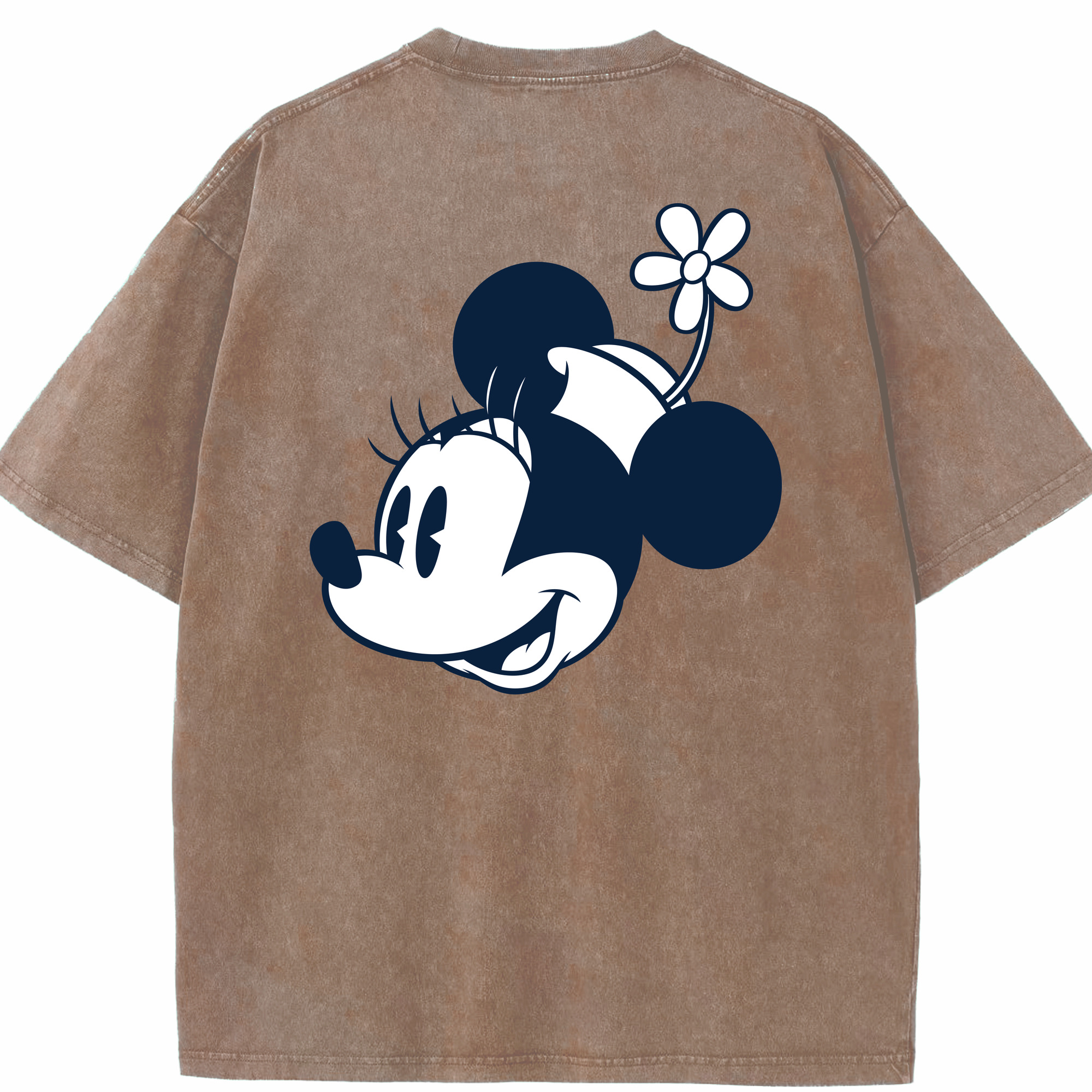 （画像用） ミッキーマウス Mickey Mouse 綿100% ヴィンテージ風 半袖Tシャツ（背面プリント）