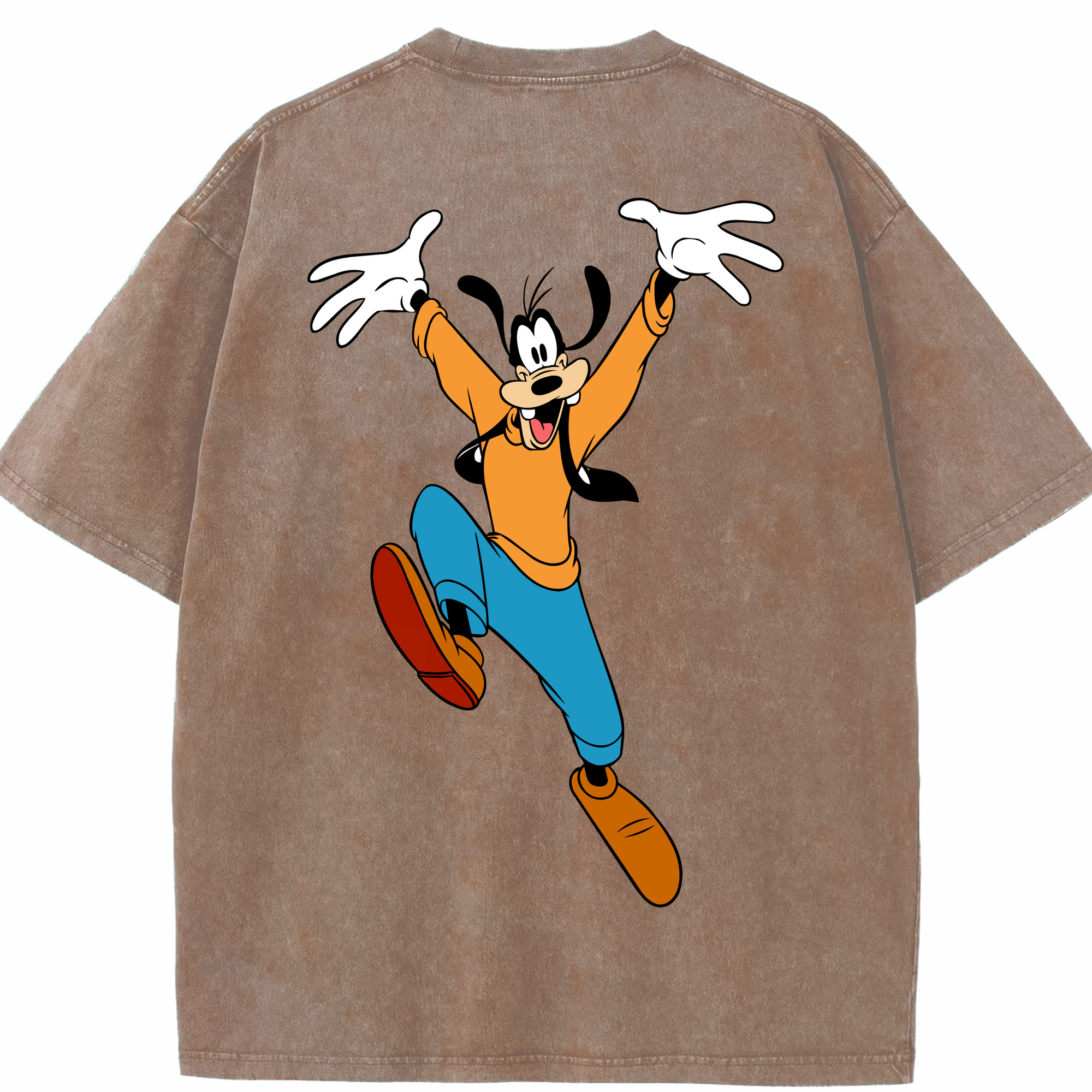（画像用） ミッキーマウス Mickey Mouse 綿100% ヴィンテージ風 半袖Tシャツ（背面プリント）