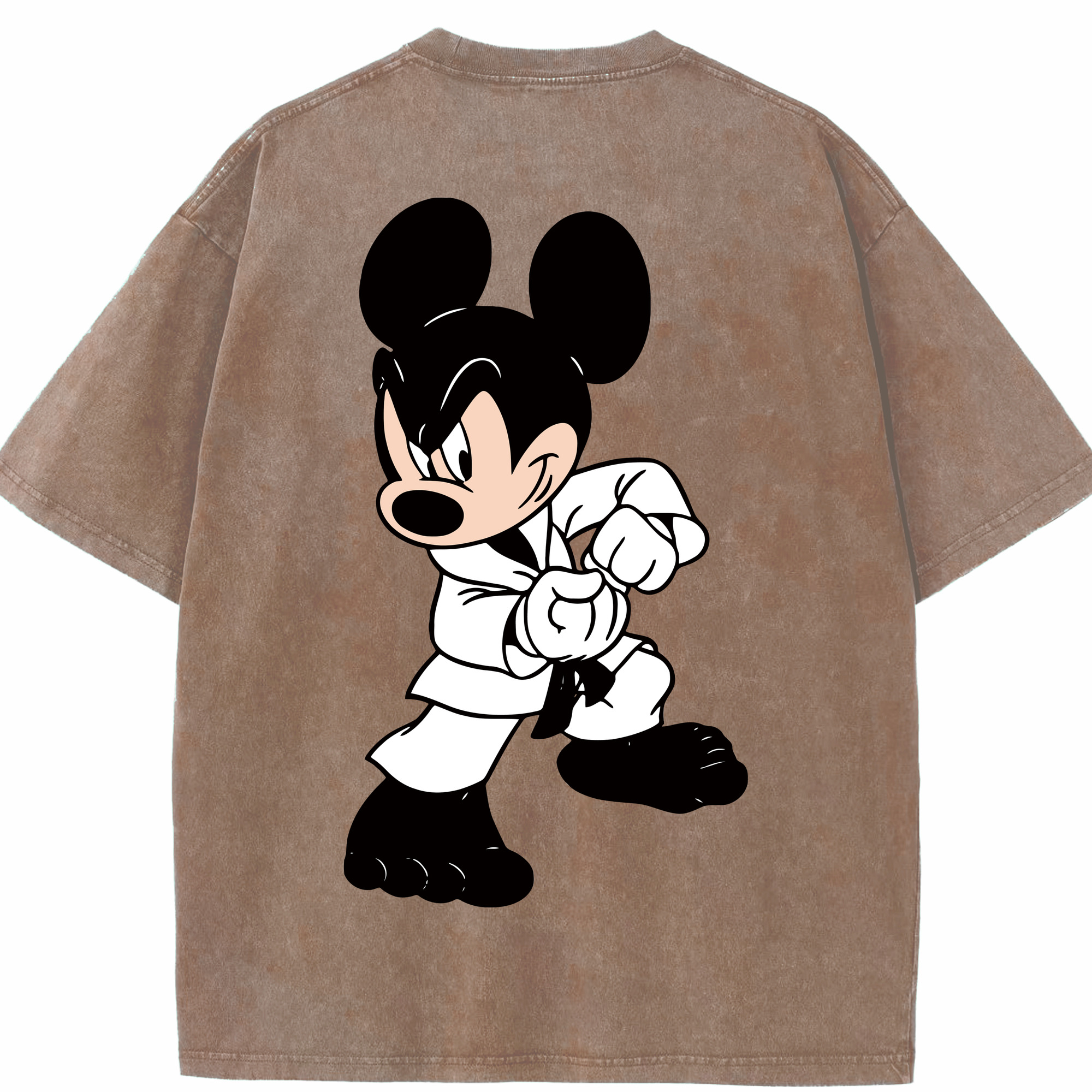 （画像用） ミッキーマウス Mickey Mouse 綿100% ヴィンテージ風 半袖Tシャツ（背面プリント）