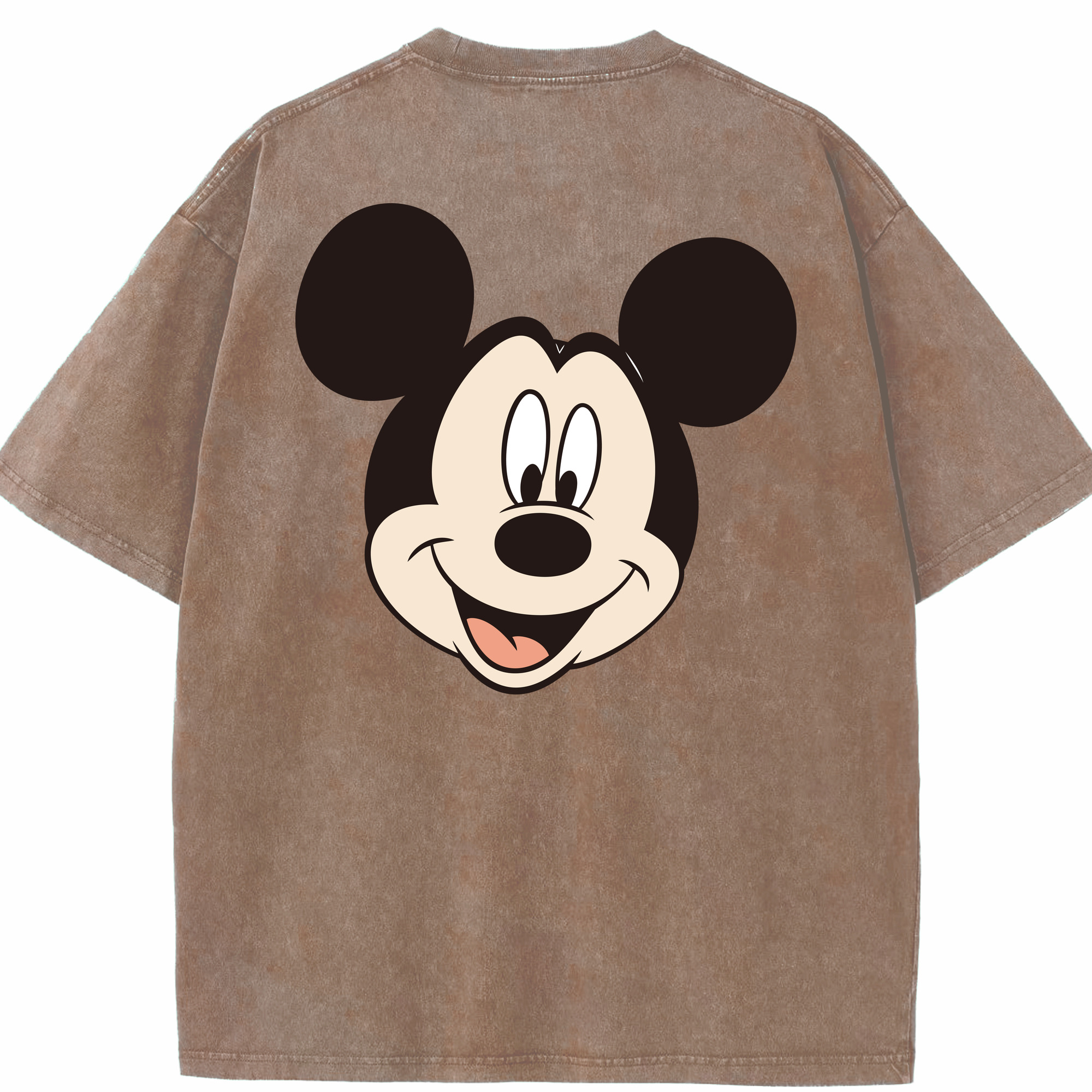 （画像用） ミッキーマウス Mickey Mouse 綿100% ヴィンテージ風 半袖Tシャツ（背面プリント）