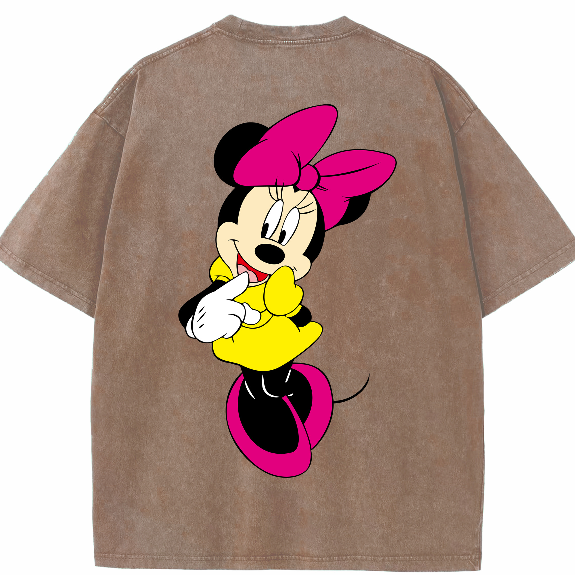 （画像用） ミッキーマウス Mickey Mouse 綿100% ヴィンテージ風 半袖Tシャツ（背面プリント）