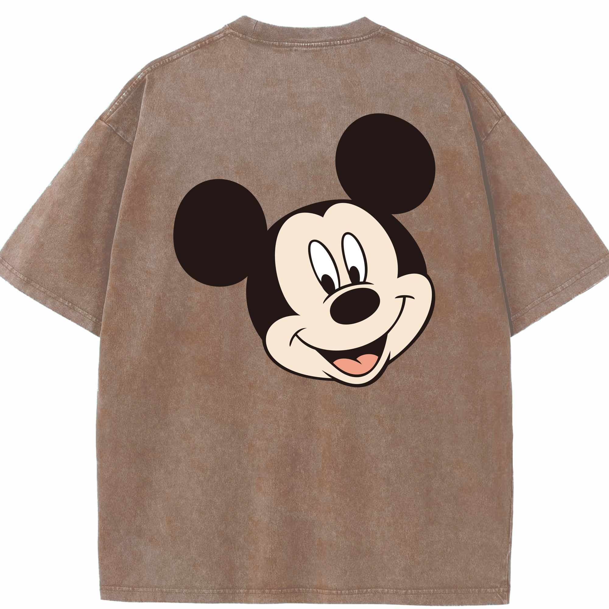（画像用） ミッキーマウス Mickey Mouse 綿100% ヴィンテージ風 半袖Tシャツ（背面プリント）