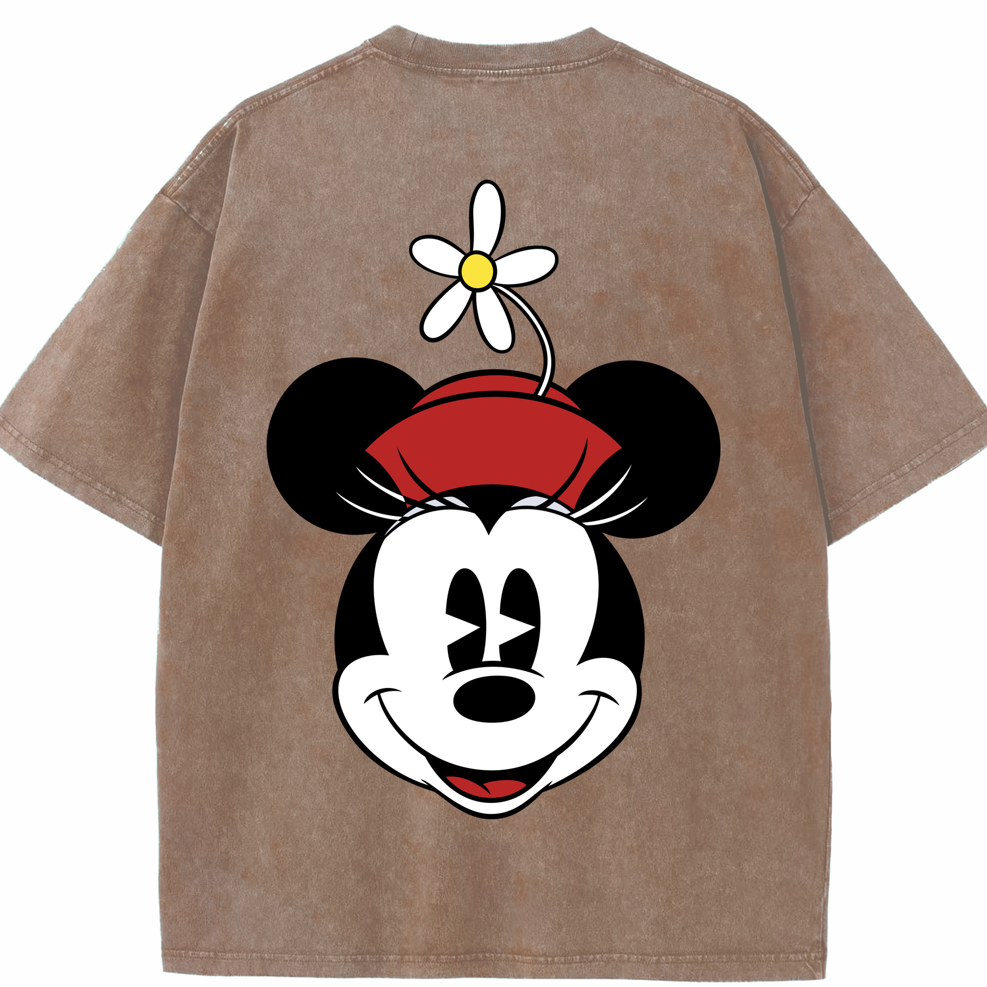 （画像用） ミッキーマウス Mickey Mouse 綿100% ヴィンテージ風 半袖Tシャツ（背面プリント）