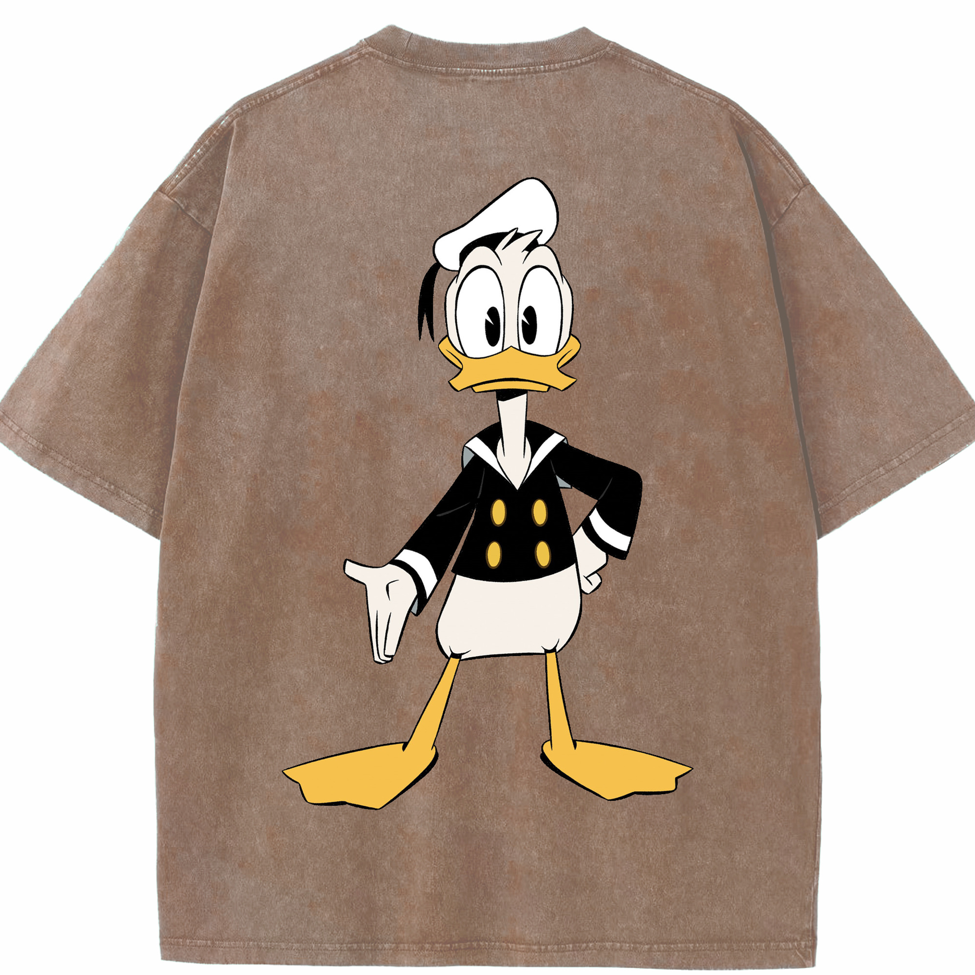 （画像用） ミッキーマウス Mickey Mouse 綿100% ヴィンテージ風 半袖Tシャツ（背面プリント）