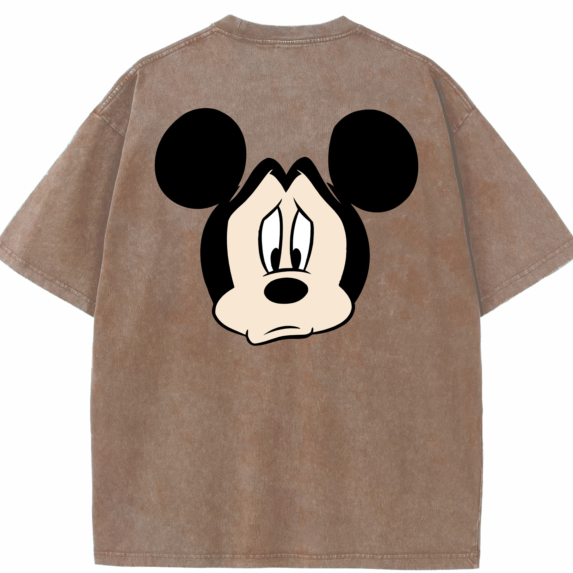 （画像用） ミッキーマウス Mickey Mouse 綿100% ヴィンテージ風 半袖Tシャツ（背面プリント）