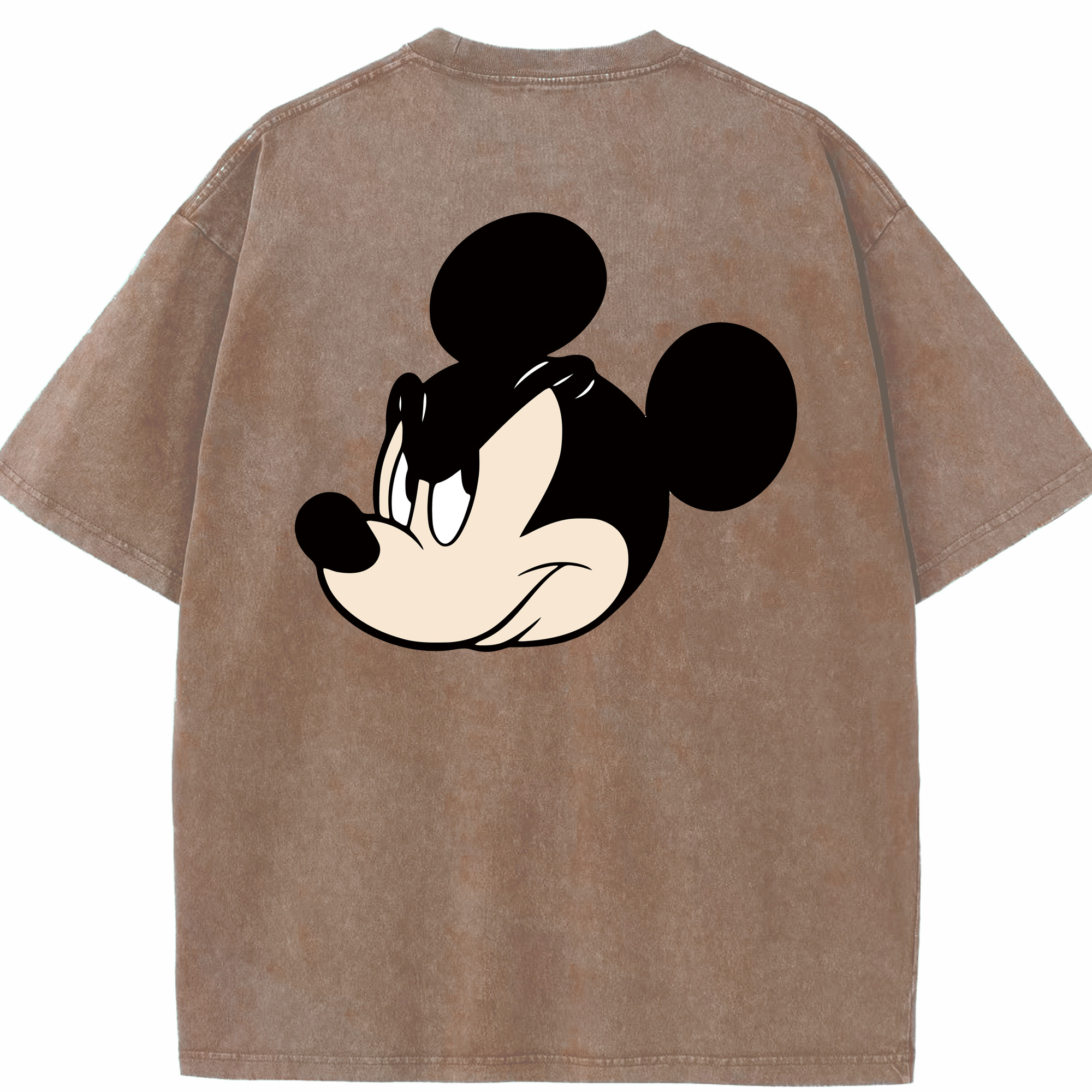 （画像用） ミッキーマウス Mickey Mouse 綿100% ヴィンテージ風 半袖Tシャツ（背面プリント）