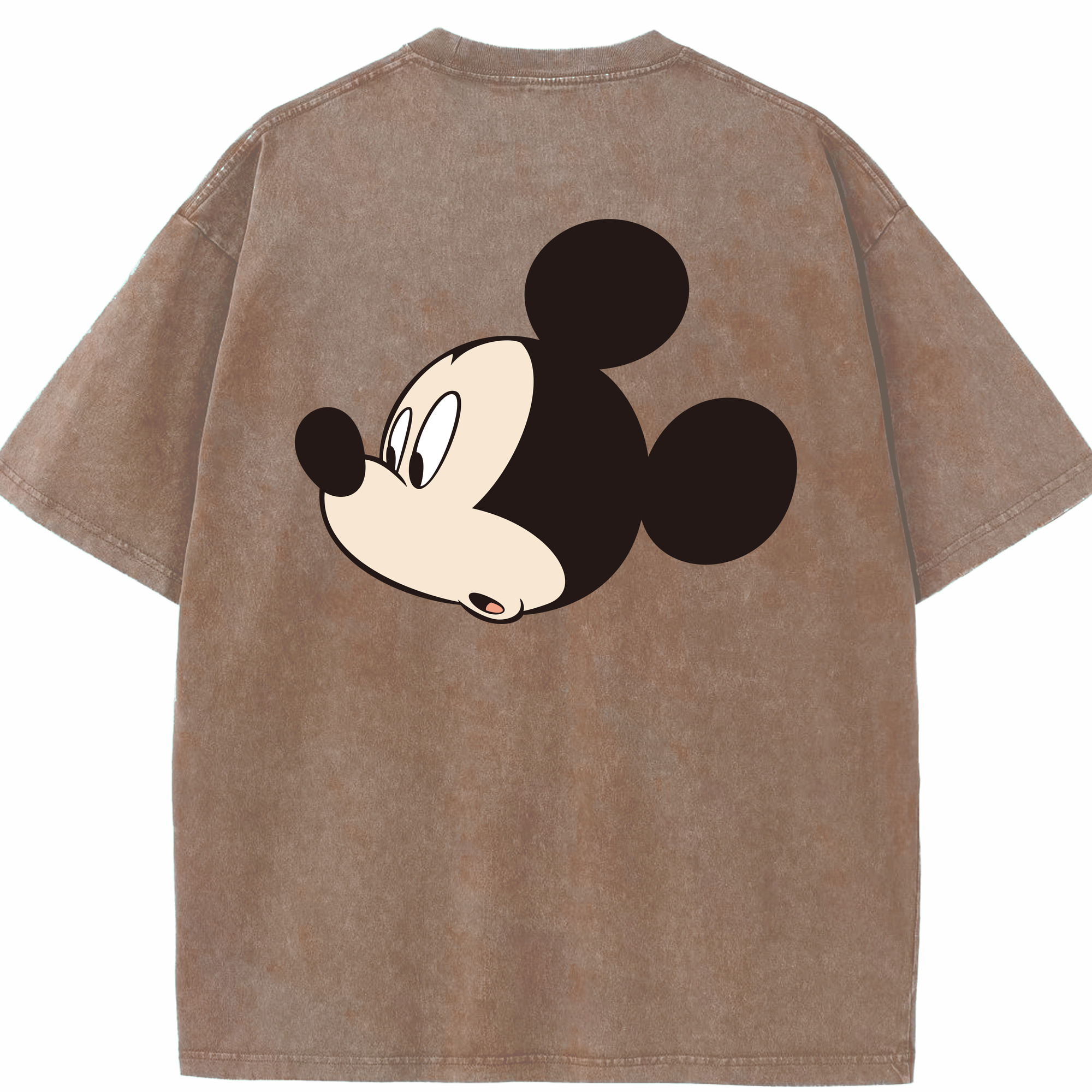 （画像用） ミッキーマウス Mickey Mouse 綿100% ヴィンテージ風 半袖Tシャツ（背面プリント）
