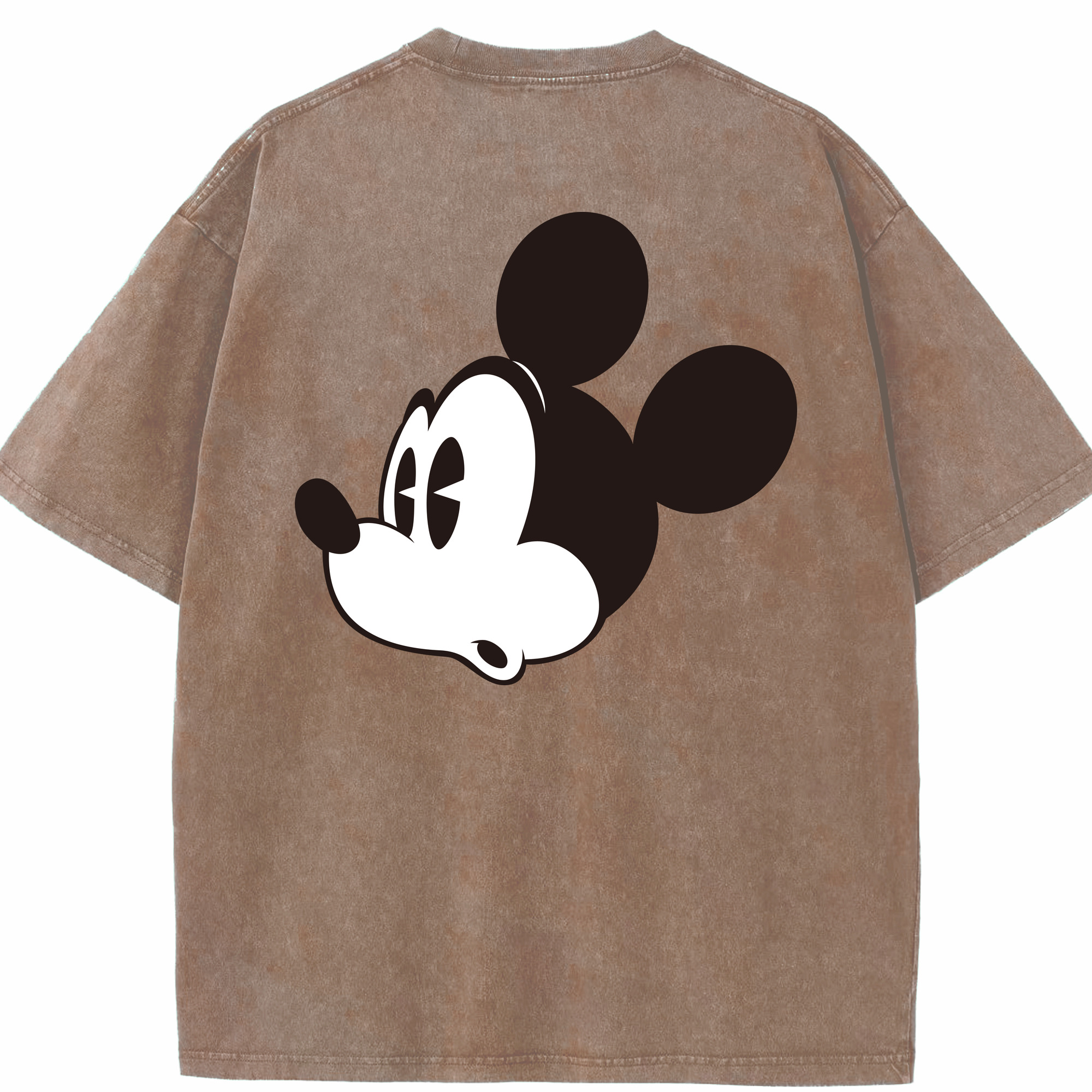 （画像用） ミッキーマウス Mickey Mouse 綿100% ヴィンテージ風 半袖Tシャツ（背面プリント）