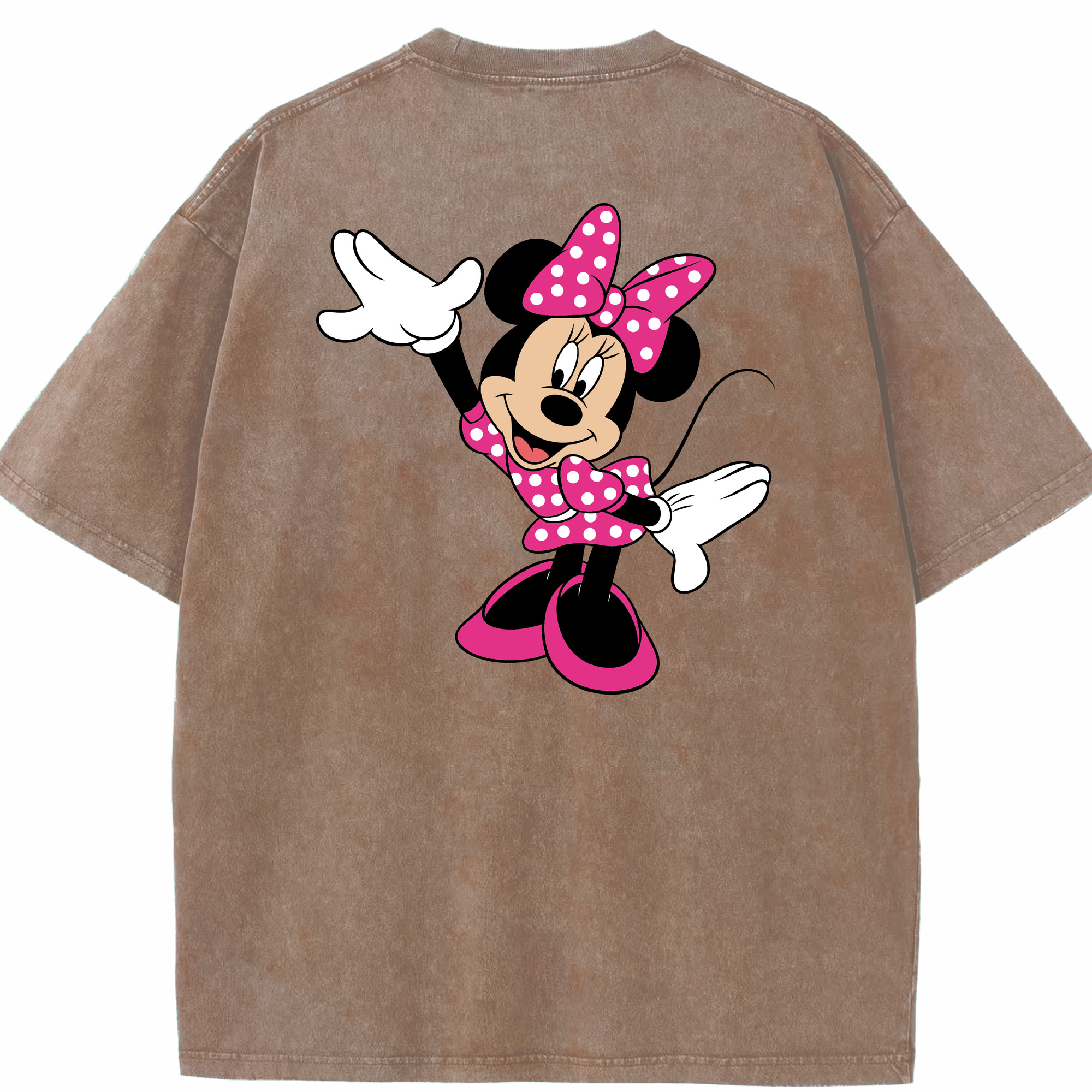 （画像用） ミッキーマウス Mickey Mouse 綿100% ヴィンテージ風 半袖Tシャツ（背面プリント）
