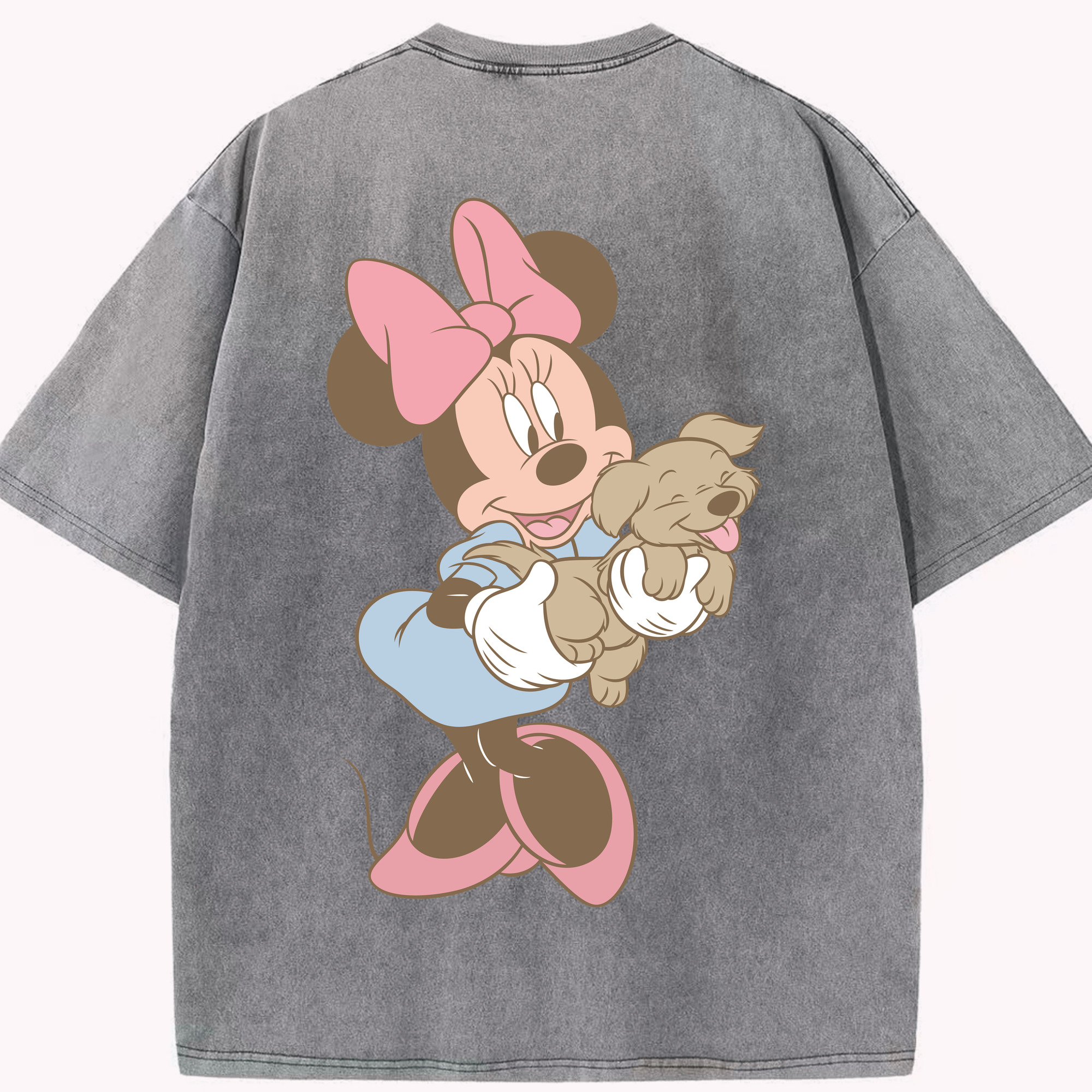 （画像用） ミッキーマウス Mickey Mouse 綿100% ヴィンテージ風 半袖Tシャツ（背面プリント）