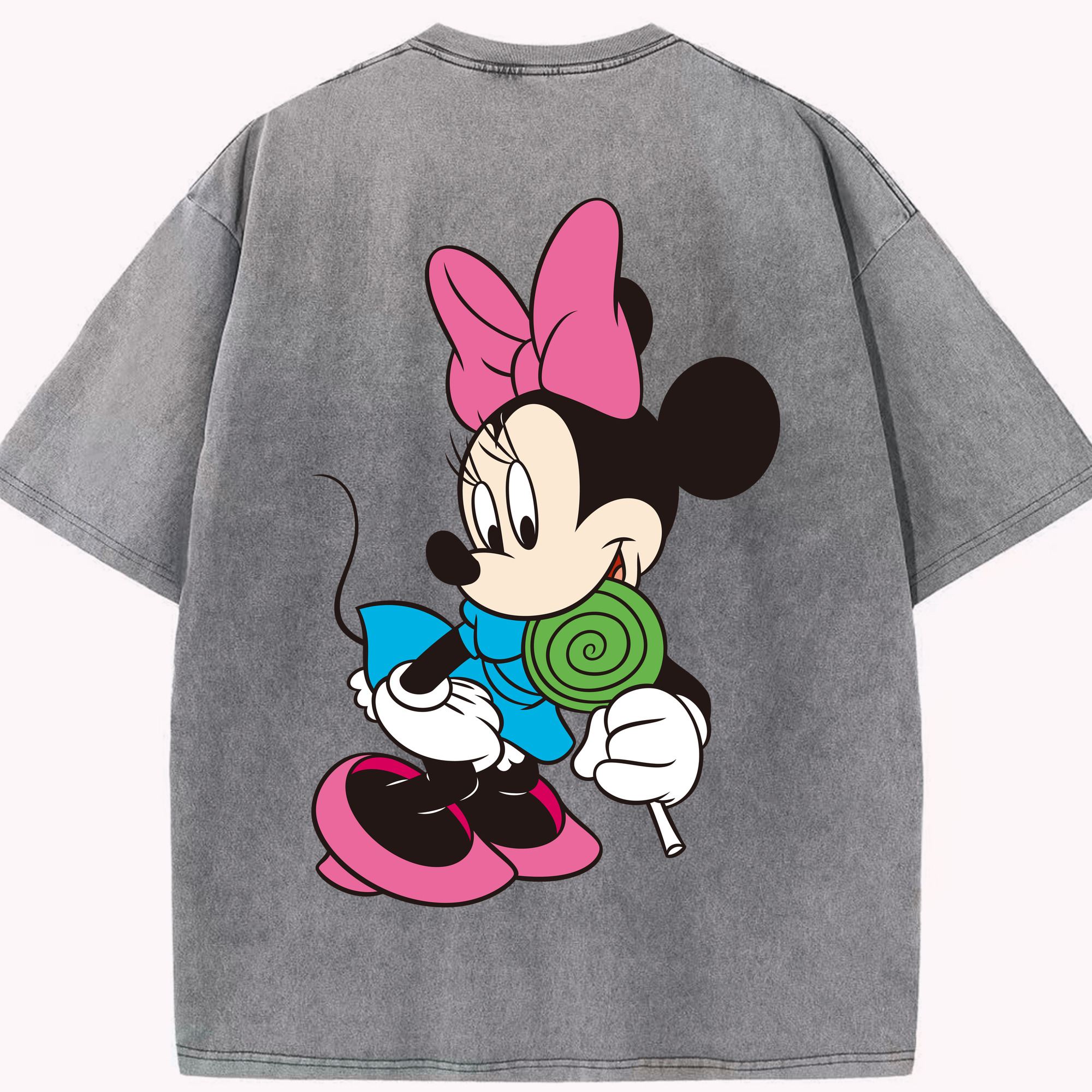 （画像用） ミッキーマウス Mickey Mouse 綿100% ヴィンテージ風 半袖Tシャツ（背面プリント）
