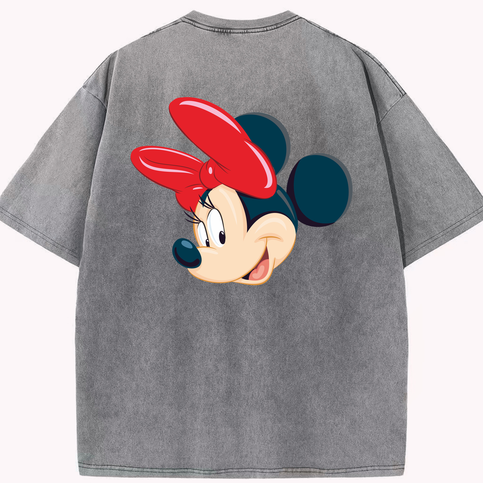（画像用） ミッキーマウス Mickey Mouse 綿100% ヴィンテージ風 半袖Tシャツ（背面プリント）