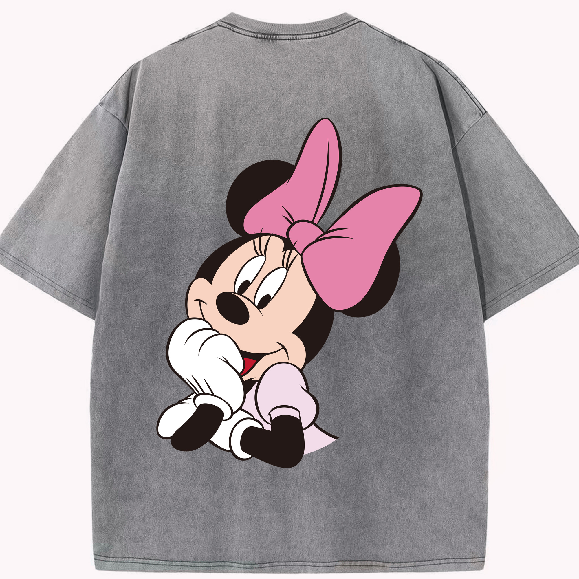 （画像用） ミッキーマウス Mickey Mouse 綿100% ヴィンテージ風 半袖Tシャツ（背面プリント）