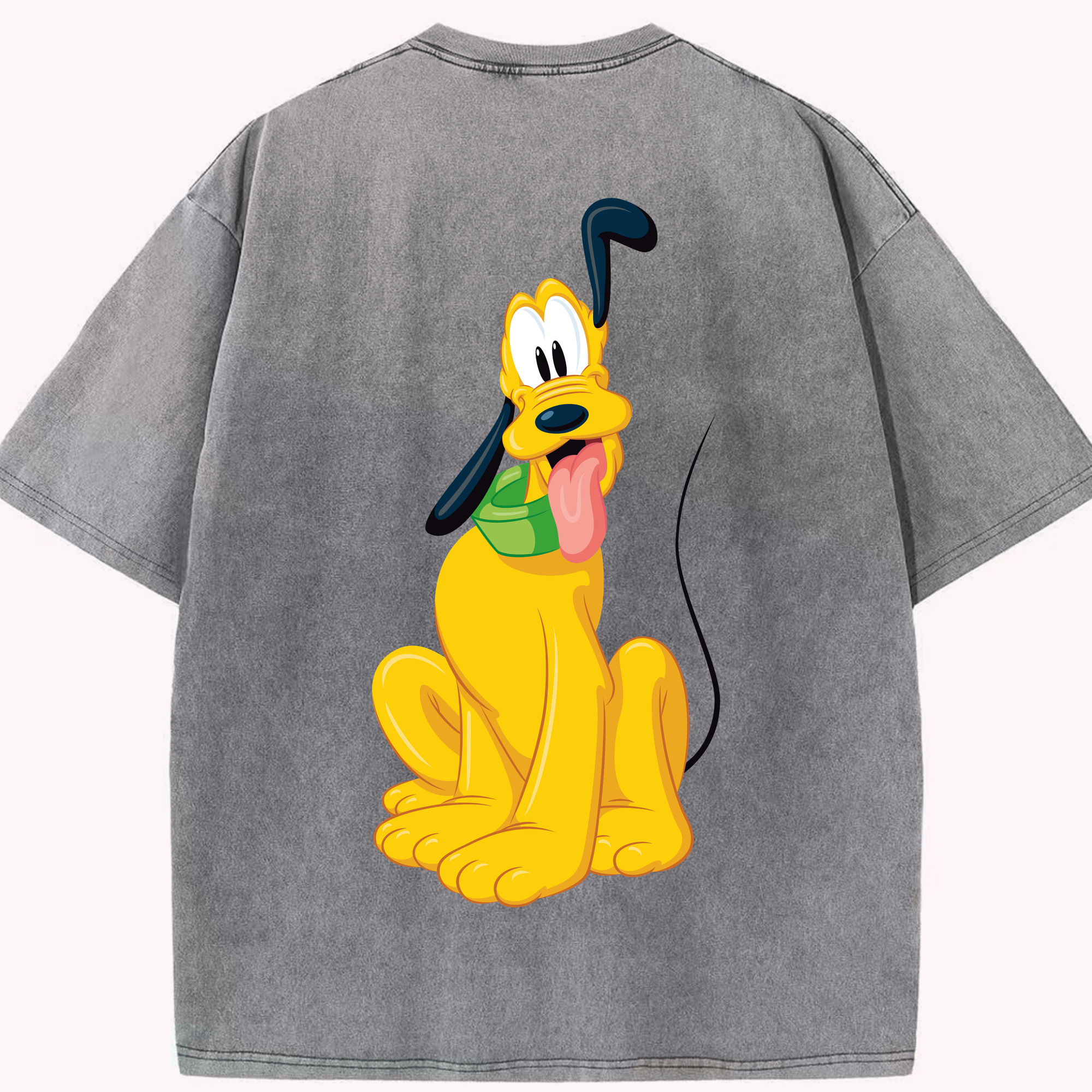 （画像用） ミッキーマウス Mickey Mouse 綿100% ヴィンテージ風 半袖Tシャツ（背面プリント）
