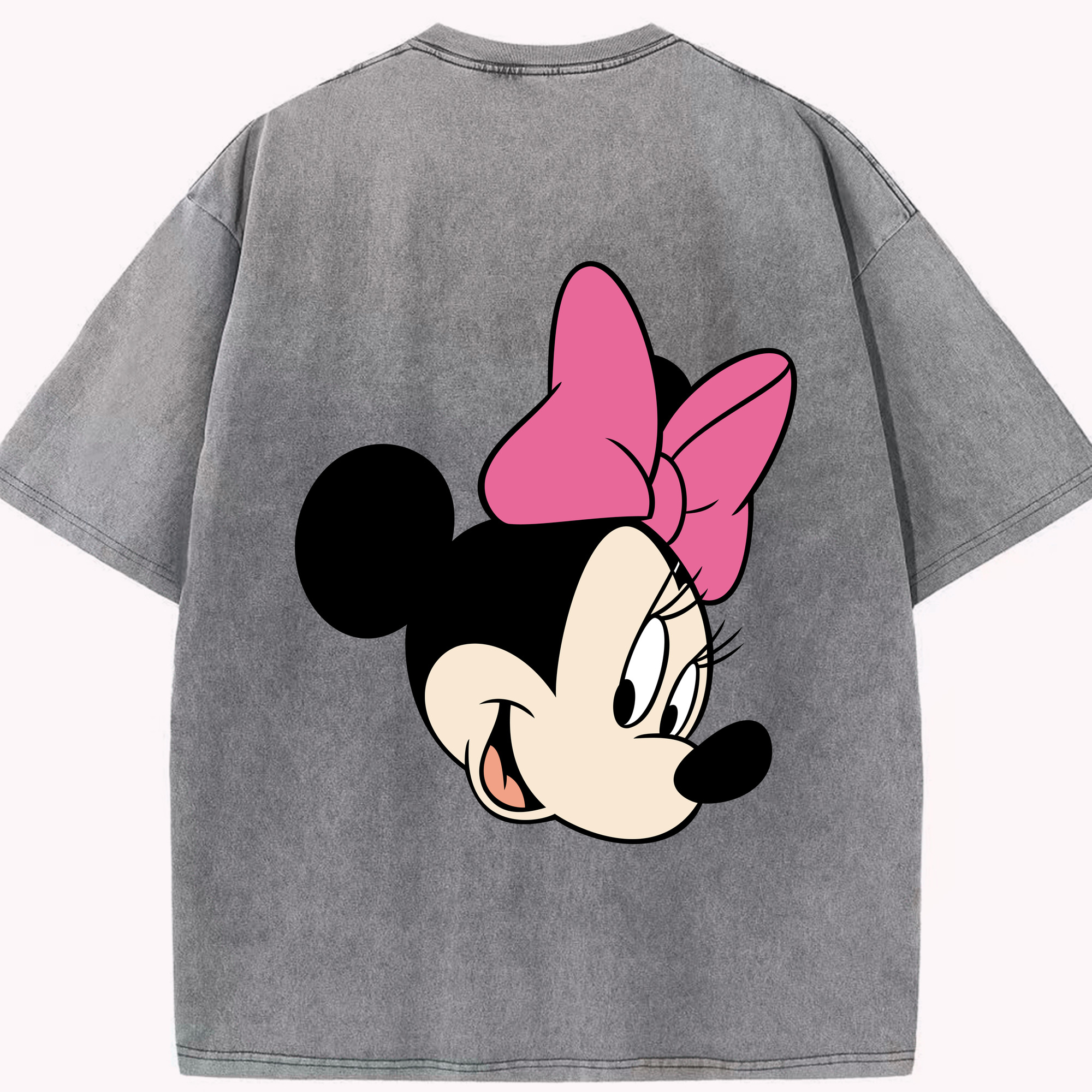 （画像用） ミッキーマウス Mickey Mouse 綿100% ヴィンテージ風 半袖Tシャツ（背面プリント）
