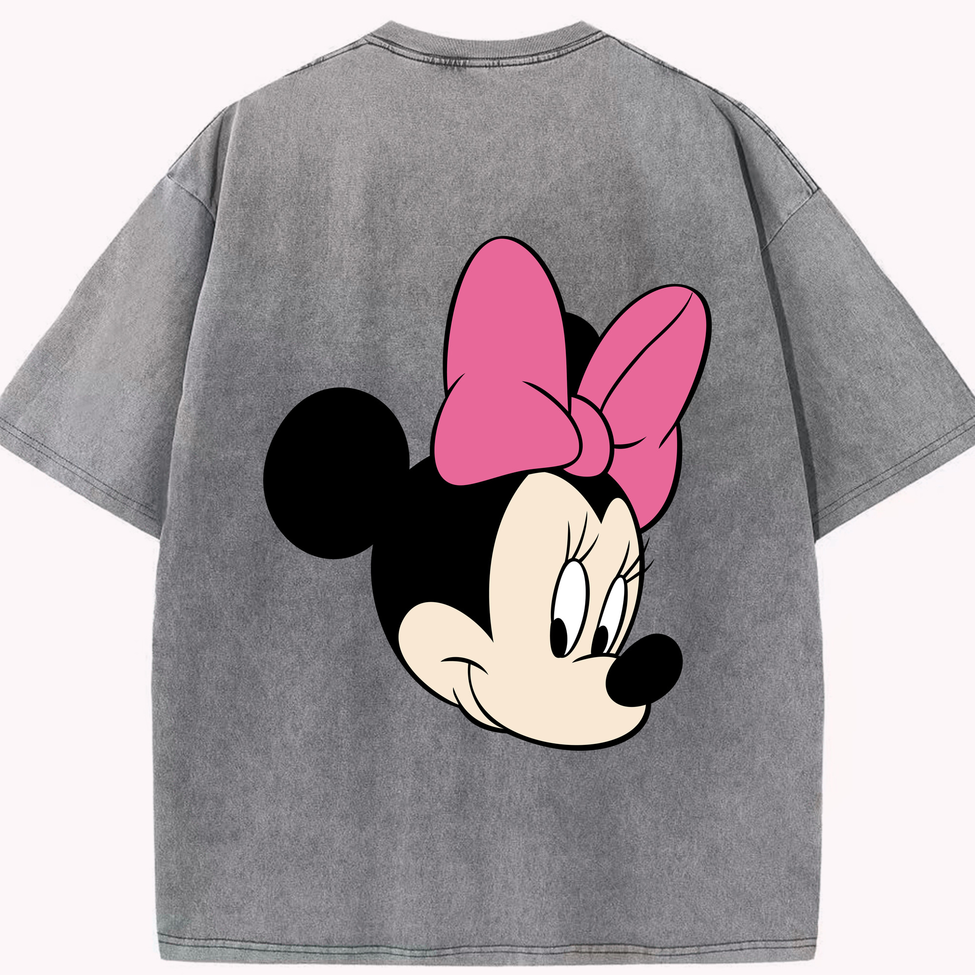 （画像用） ミッキーマウス Mickey Mouse 綿100% ヴィンテージ風 半袖Tシャツ（背面プリント）