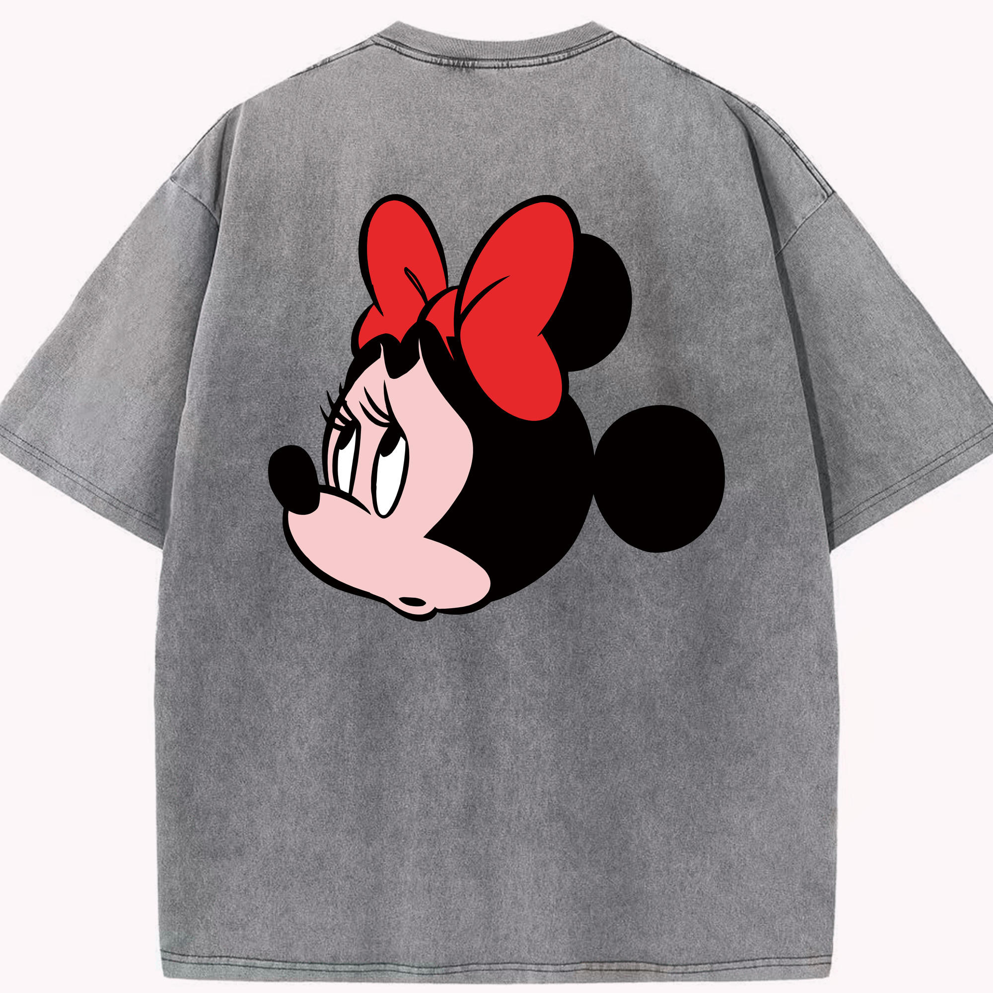 （画像用） ミッキーマウス Mickey Mouse 綿100% ヴィンテージ風 半袖Tシャツ（背面プリント）