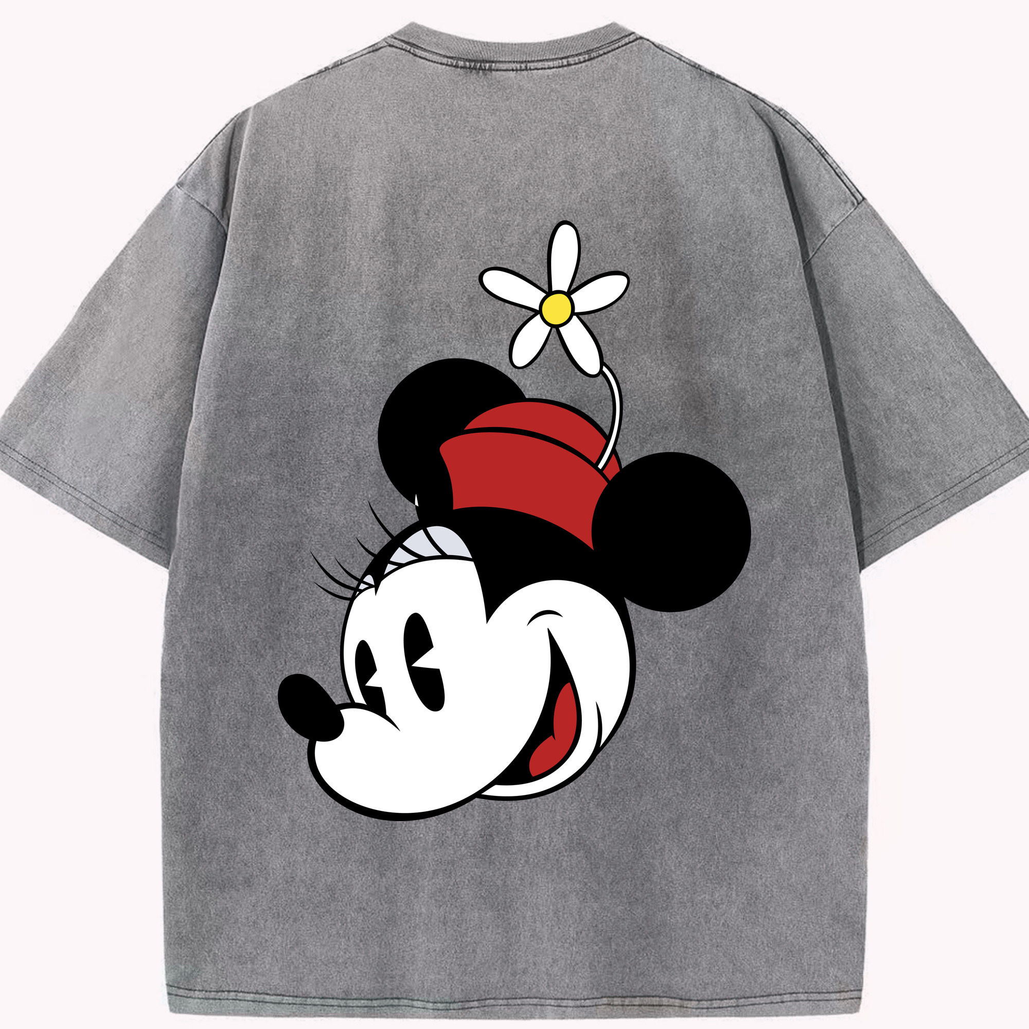 （画像用） ミッキーマウス Mickey Mouse 綿100% ヴィンテージ風 半袖Tシャツ（背面プリント）