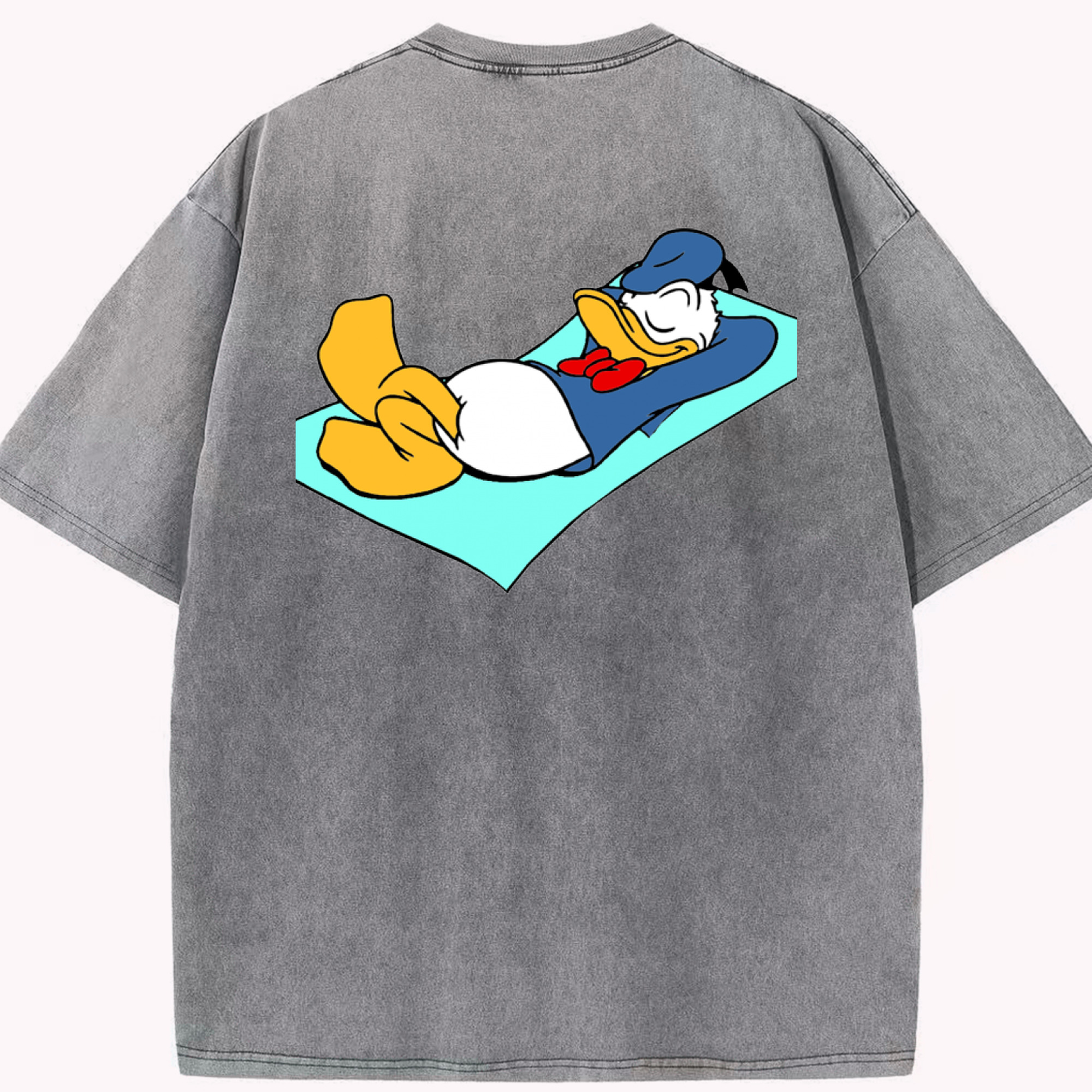 （画像用） ミッキーマウス Mickey Mouse 綿100% ヴィンテージ風 半袖Tシャツ（背面プリント）