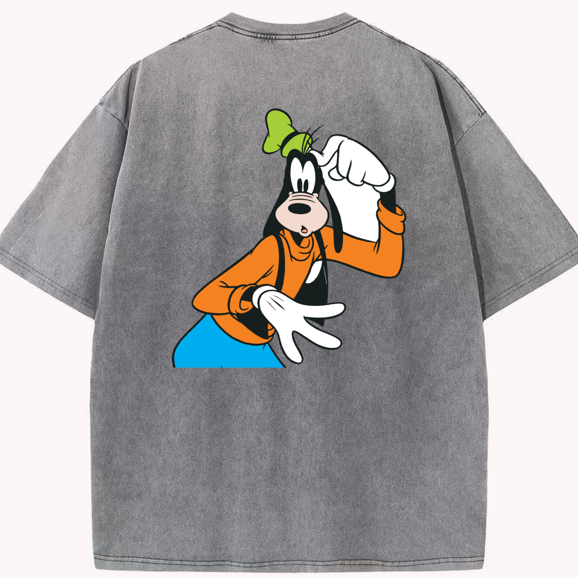 （画像用） ミッキーマウス Mickey Mouse 綿100% ヴィンテージ風 半袖Tシャツ（背面プリント）