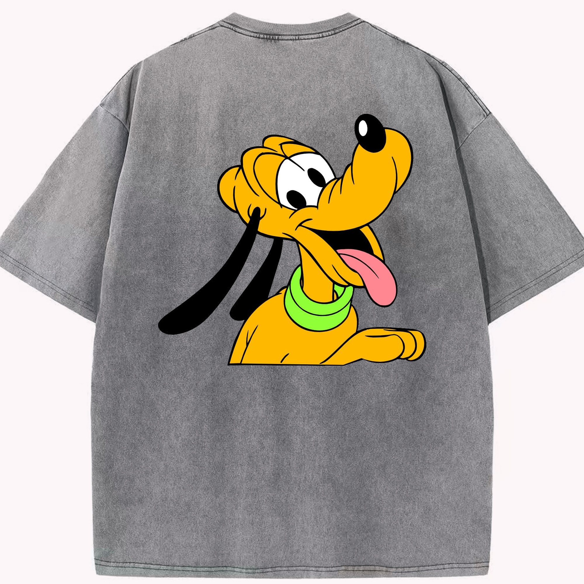 （画像用） ミッキーマウス Mickey Mouse 綿100% ヴィンテージ風 半袖Tシャツ（背面プリント）