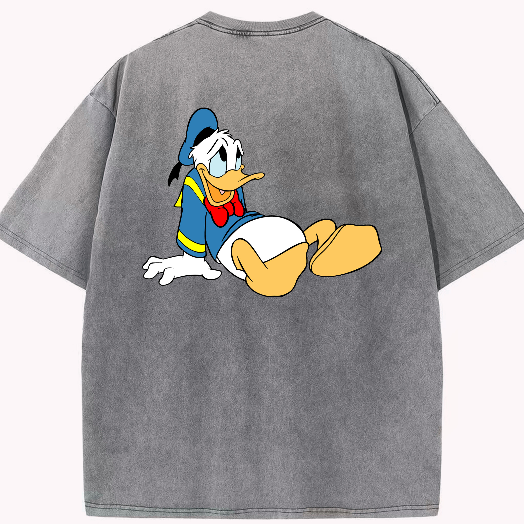 （画像用） ミッキーマウス Mickey Mouse 綿100% ヴィンテージ風 半袖Tシャツ（背面プリント）