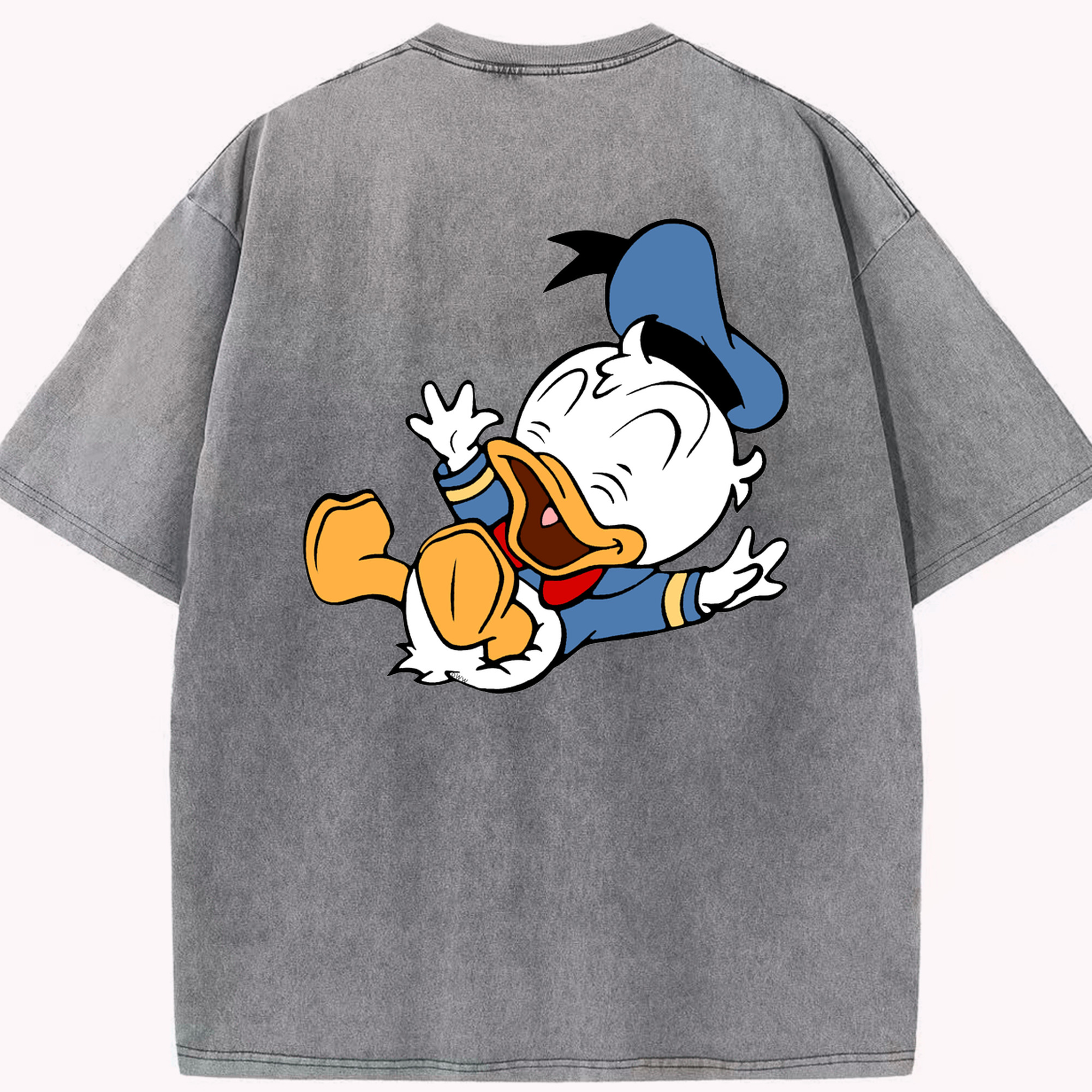 （画像用） ミッキーマウス Mickey Mouse 綿100% ヴィンテージ風 半袖Tシャツ（背面プリント）