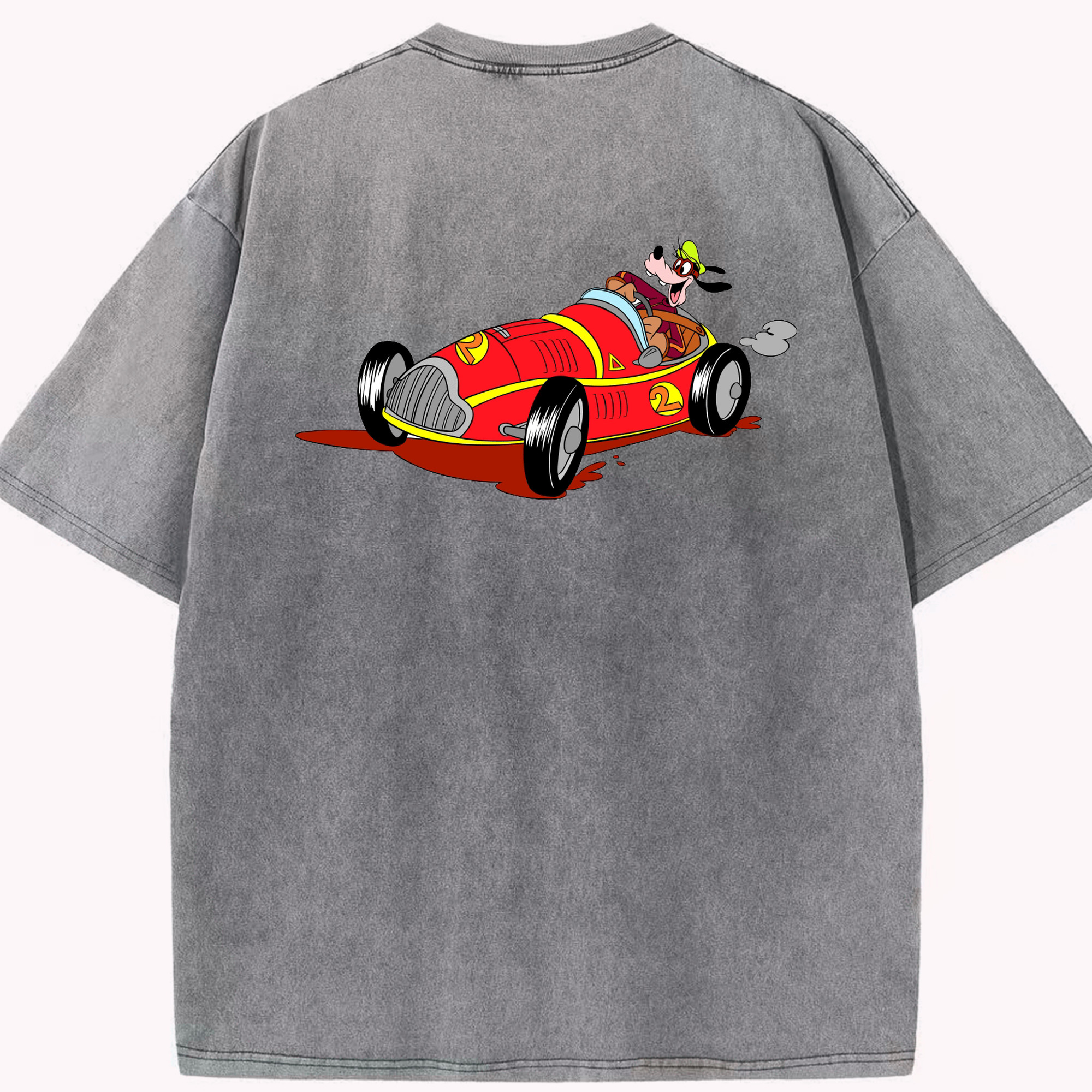 （画像用） ミッキーマウス Mickey Mouse 綿100% ヴィンテージ風 半袖Tシャツ（背面プリント）