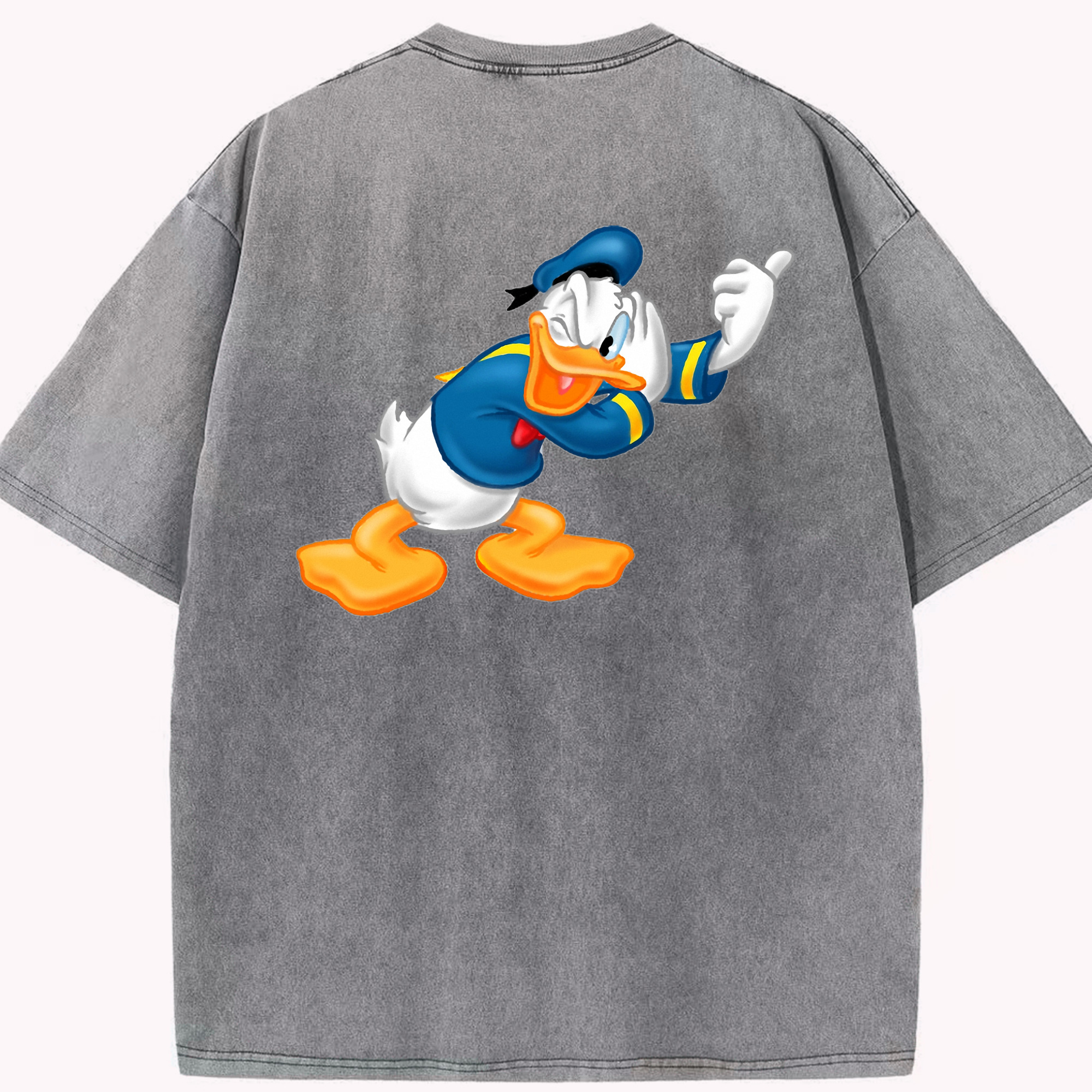 （画像用） ミッキーマウス Mickey Mouse 綿100% ヴィンテージ風 半袖Tシャツ（背面プリント）