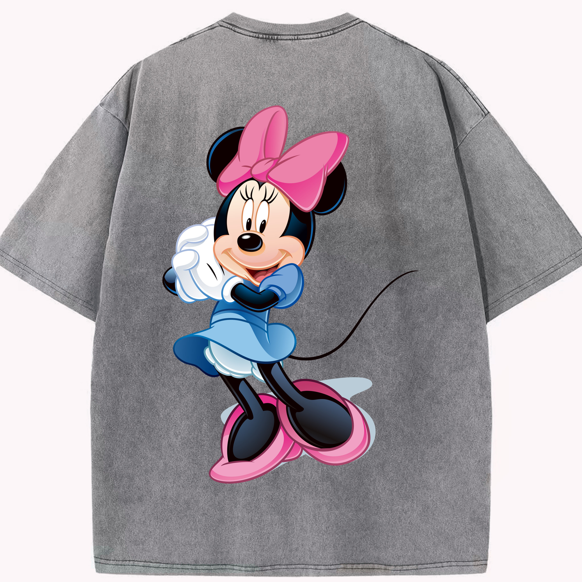（画像用） ミッキーマウス Mickey Mouse 綿100% ヴィンテージ風 半袖Tシャツ（背面プリント）