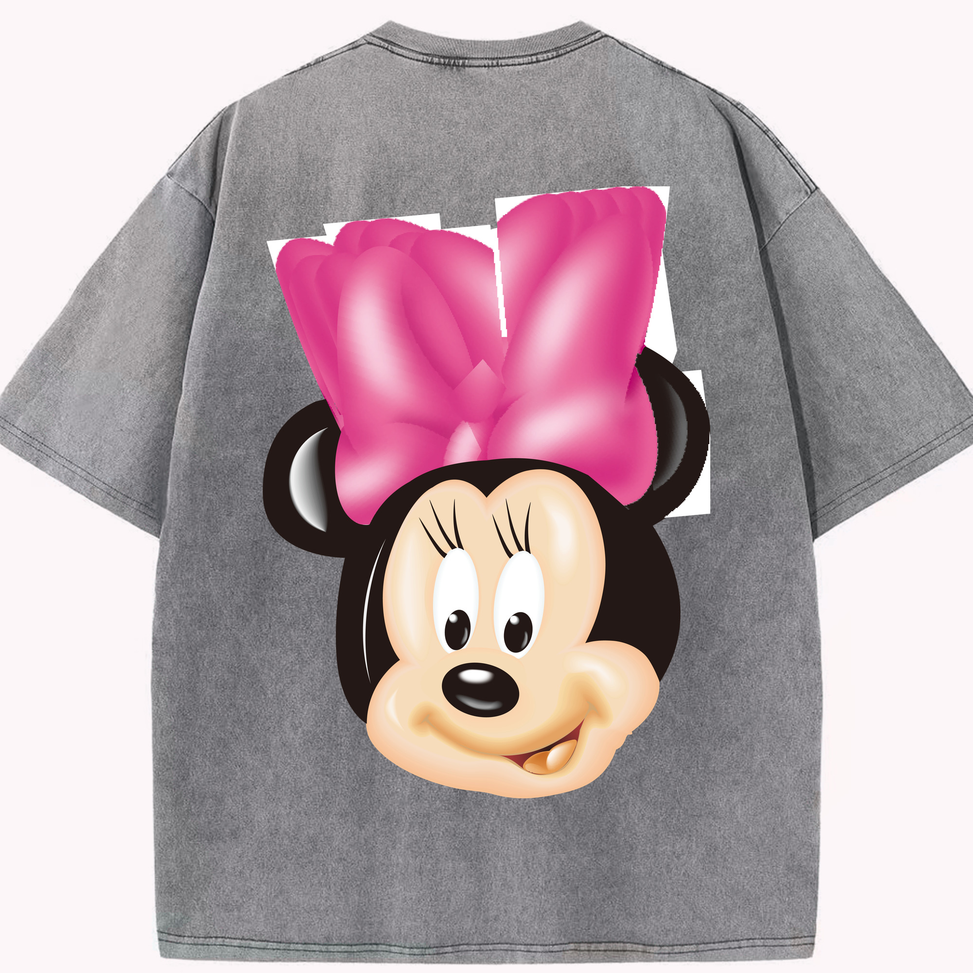 （画像用） ミッキーマウス Mickey Mouse 綿100% ヴィンテージ風 半袖Tシャツ（背面プリント）
