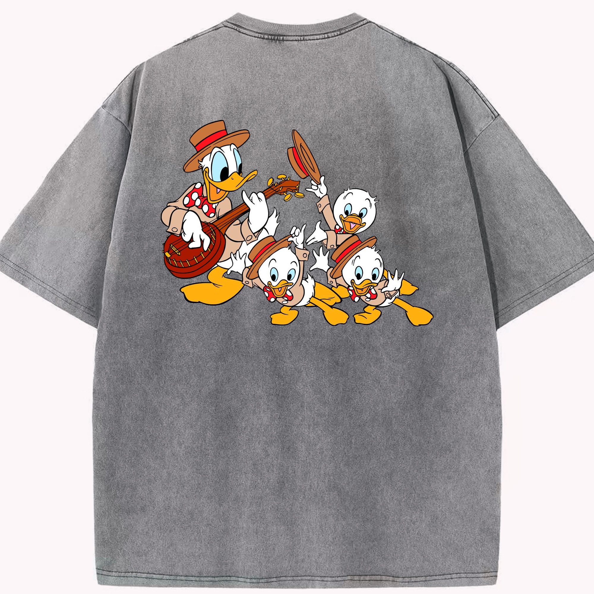 （画像用） ミッキーマウス Mickey Mouse 綿100% ヴィンテージ風 半袖Tシャツ（背面プリント）