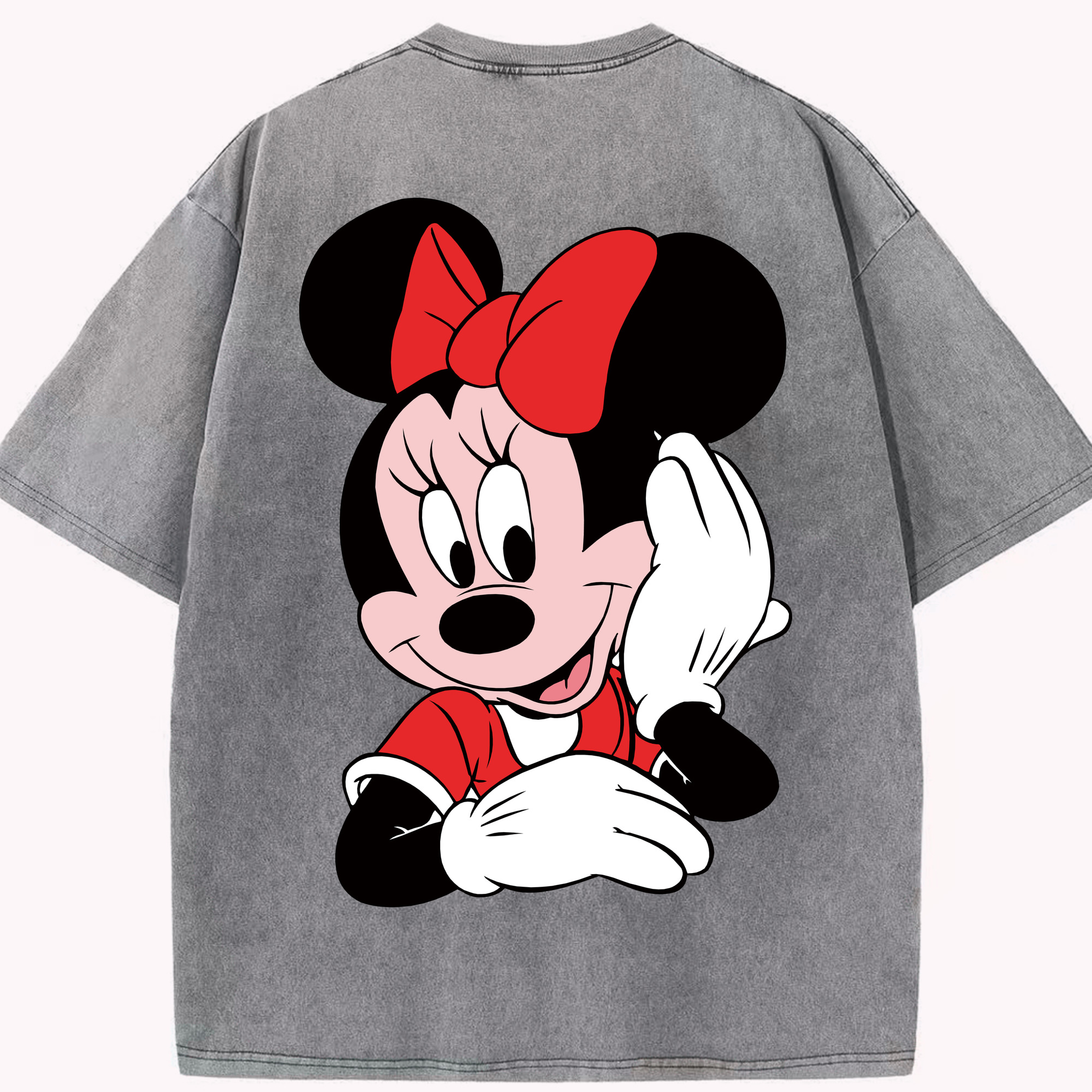 （画像用） ミッキーマウス Mickey Mouse 綿100% ヴィンテージ風 半袖Tシャツ（背面プリント）