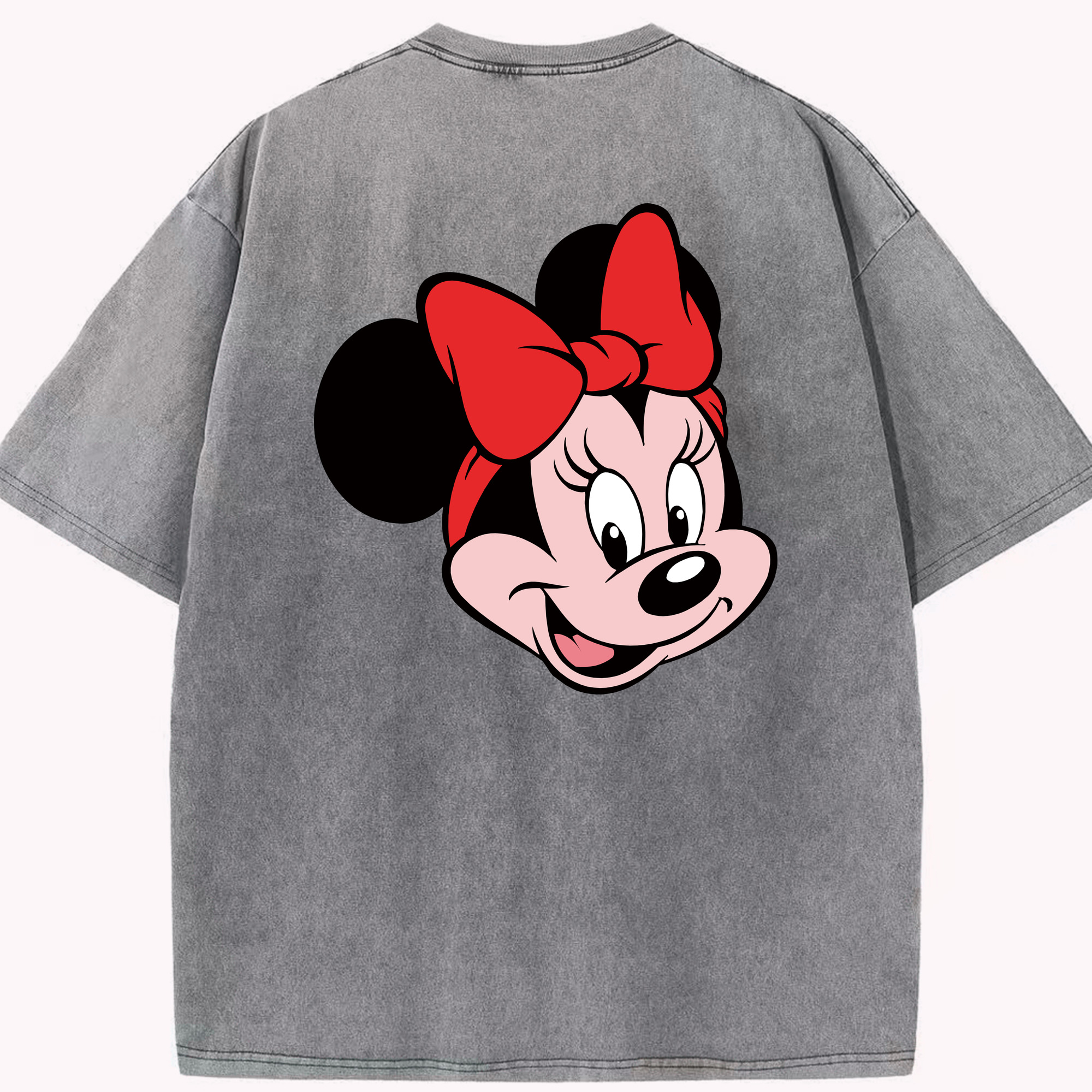 （画像用） ミッキーマウス Mickey Mouse 綿100% ヴィンテージ風 半袖Tシャツ（背面プリント）