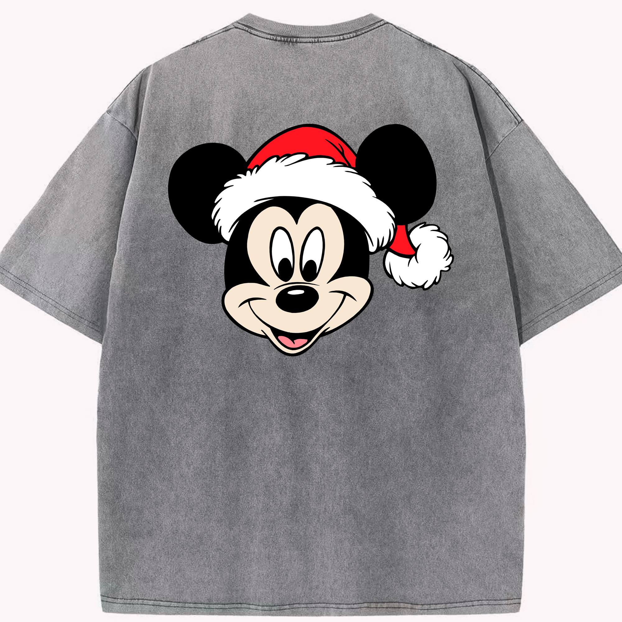 （画像用） ミッキーマウス Mickey Mouse 綿100% ヴィンテージ風 半袖Tシャツ（背面プリント）